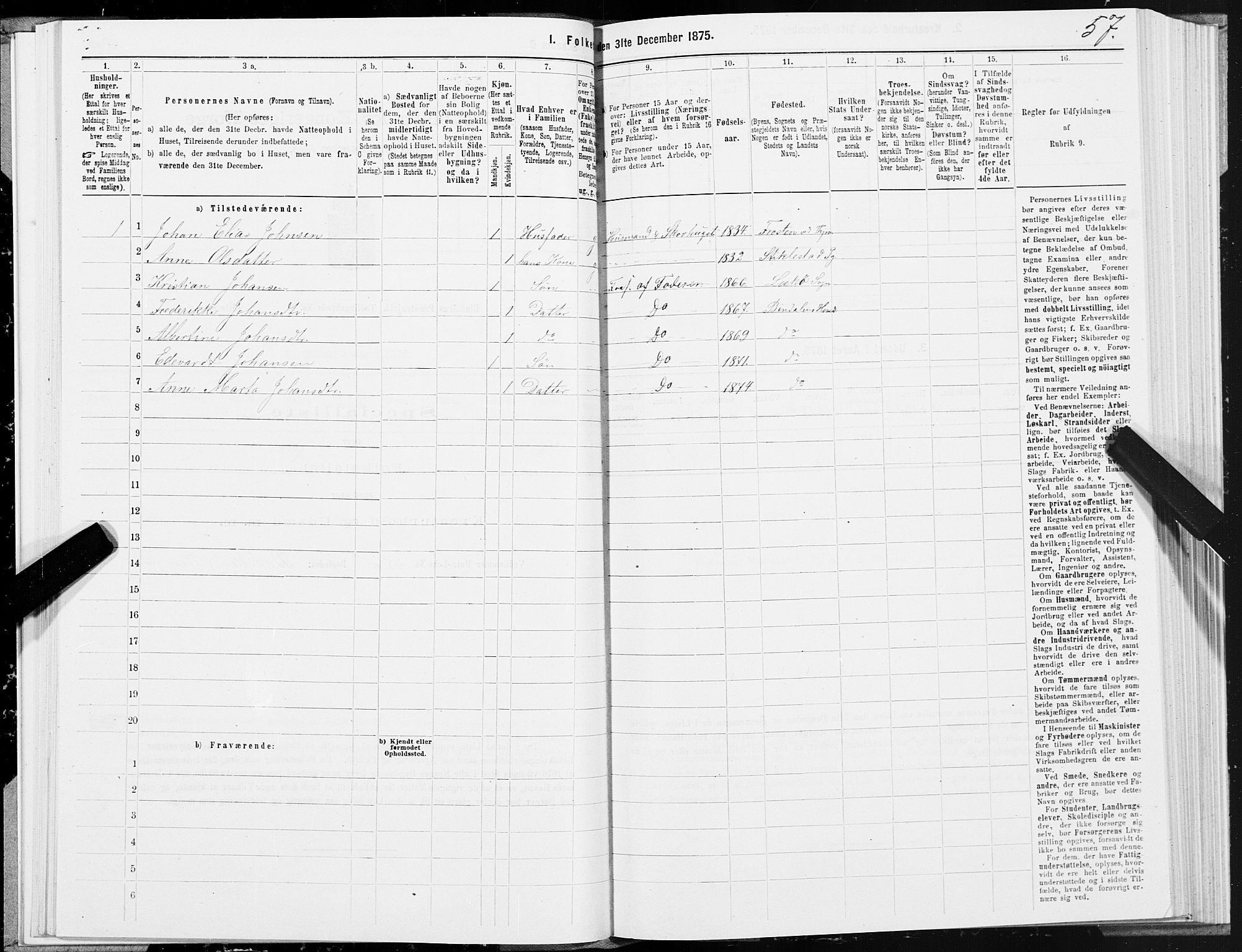 SAT, Folketelling 1875 for 1811P Bindal prestegjeld, 1875, s. 2057