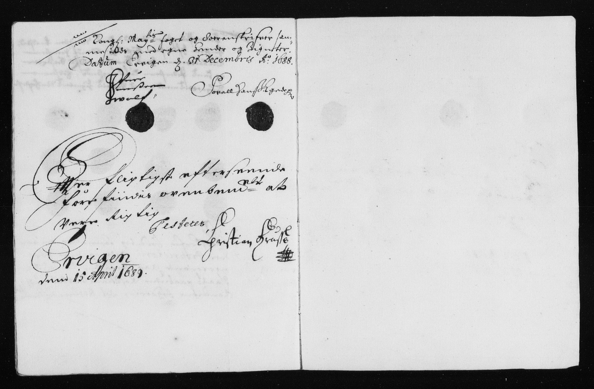 Rentekammeret inntil 1814, Reviderte regnskaper, Stiftamtstueregnskaper, Trondheim stiftamt og Nordland amt, AV/RA-EA-6044/R/Rh/L0012: Nordland amt, 1688