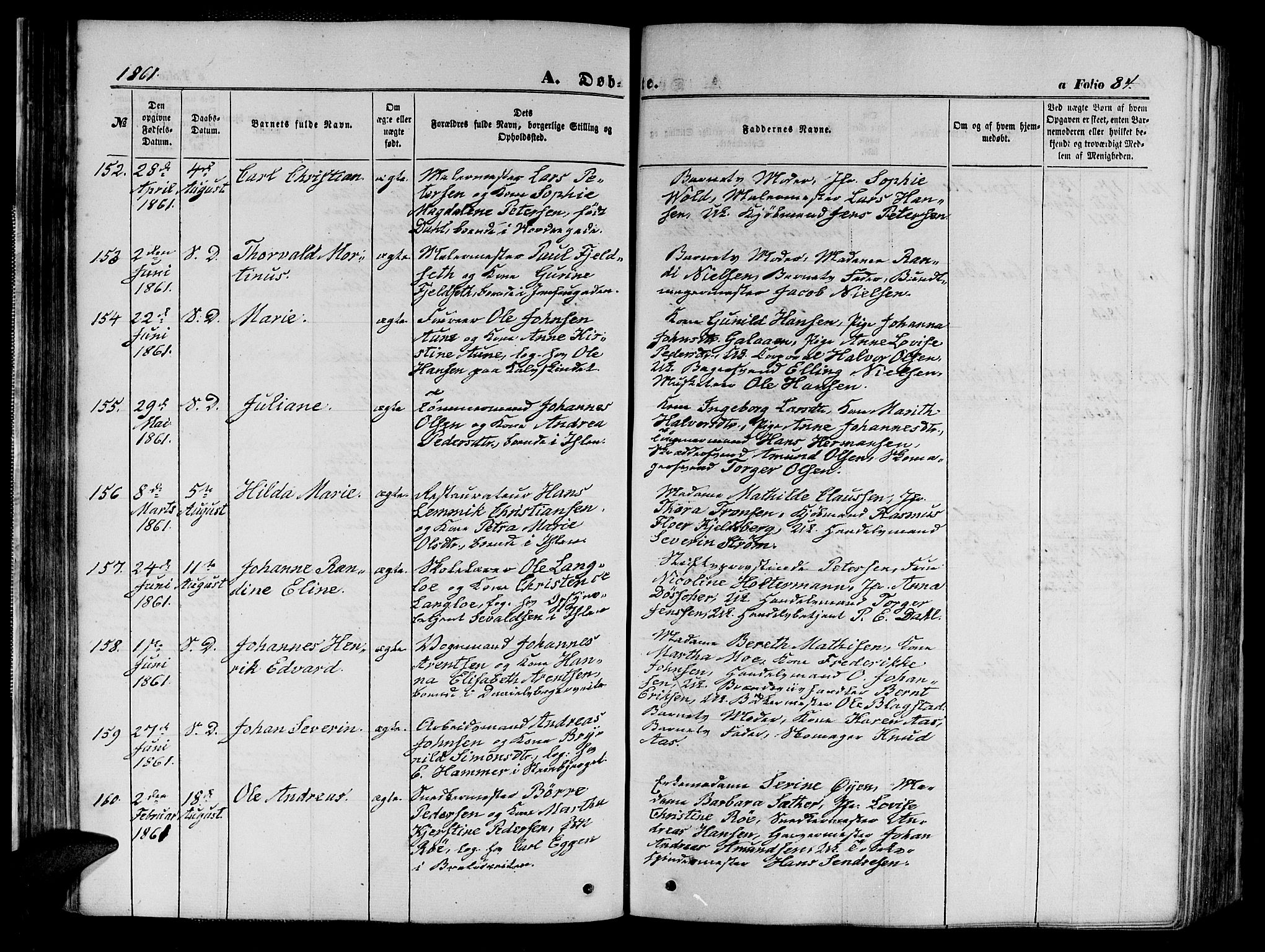 Ministerialprotokoller, klokkerbøker og fødselsregistre - Sør-Trøndelag, AV/SAT-A-1456/602/L0139: Klokkerbok nr. 602C07, 1859-1864, s. 84