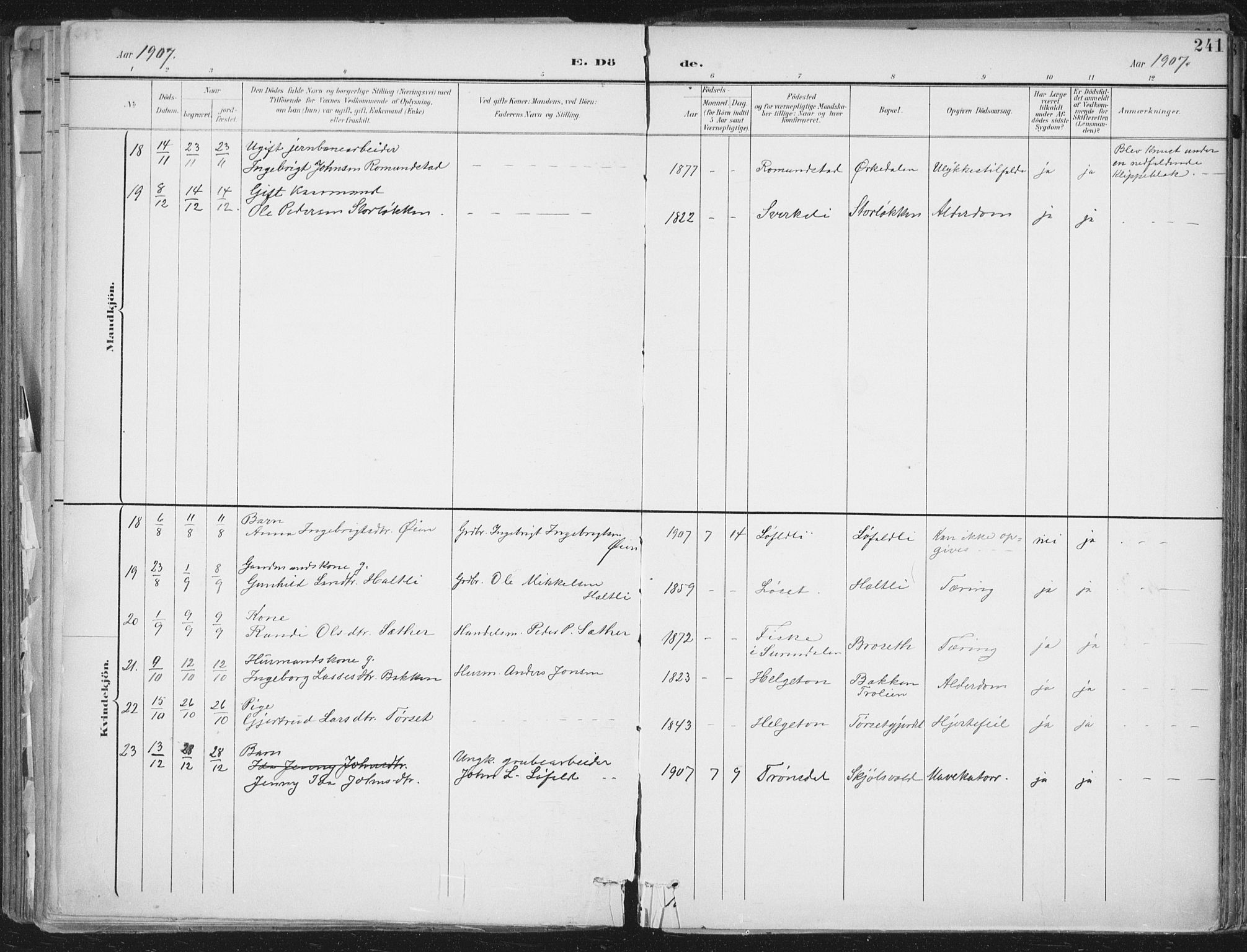 Ministerialprotokoller, klokkerbøker og fødselsregistre - Møre og Romsdal, AV/SAT-A-1454/598/L1072: Ministerialbok nr. 598A06, 1896-1910, s. 241