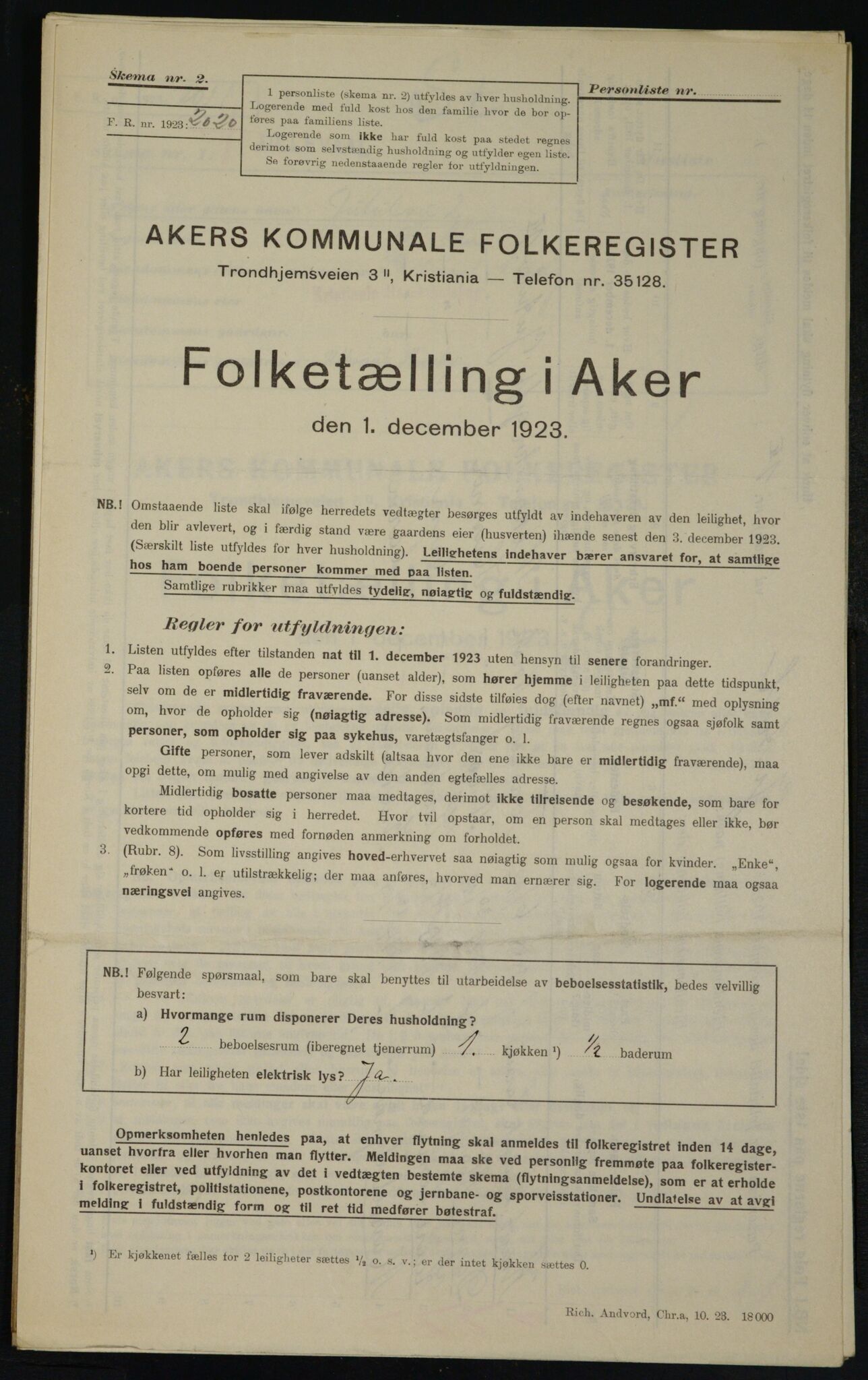 , Kommunal folketelling 1.12.1923 for Aker, 1923, s. 21035