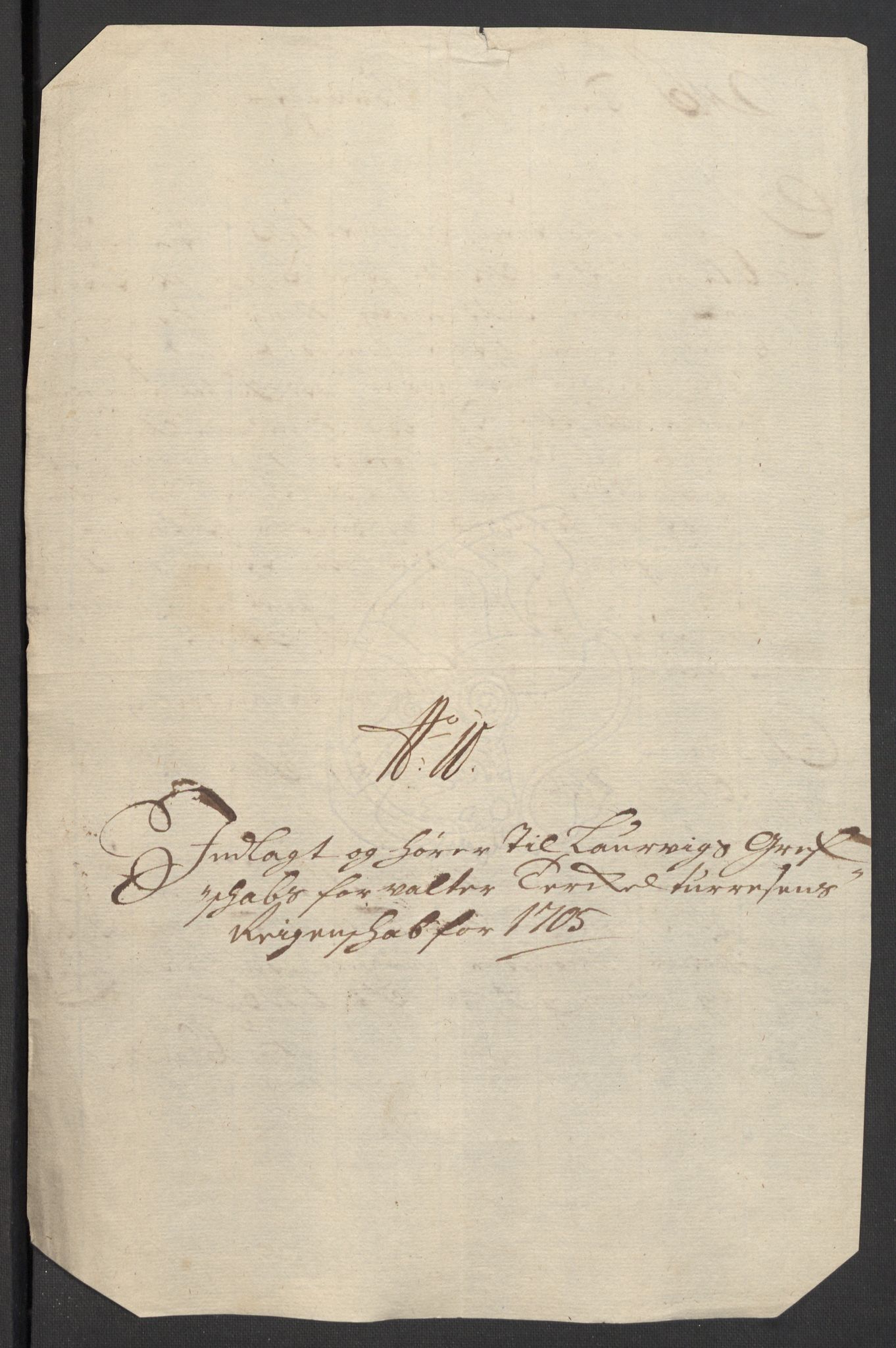 Rentekammeret inntil 1814, Reviderte regnskaper, Fogderegnskap, RA/EA-4092/R33/L1978: Fogderegnskap Larvik grevskap, 1704-1705, s. 424
