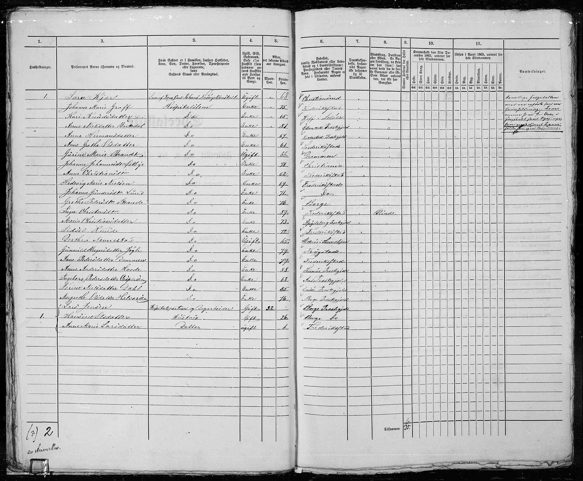 RA, Folketelling 1865 for 0103B Fredrikstad prestegjeld, Fredrikstad kjøpstad, 1865, s. 41