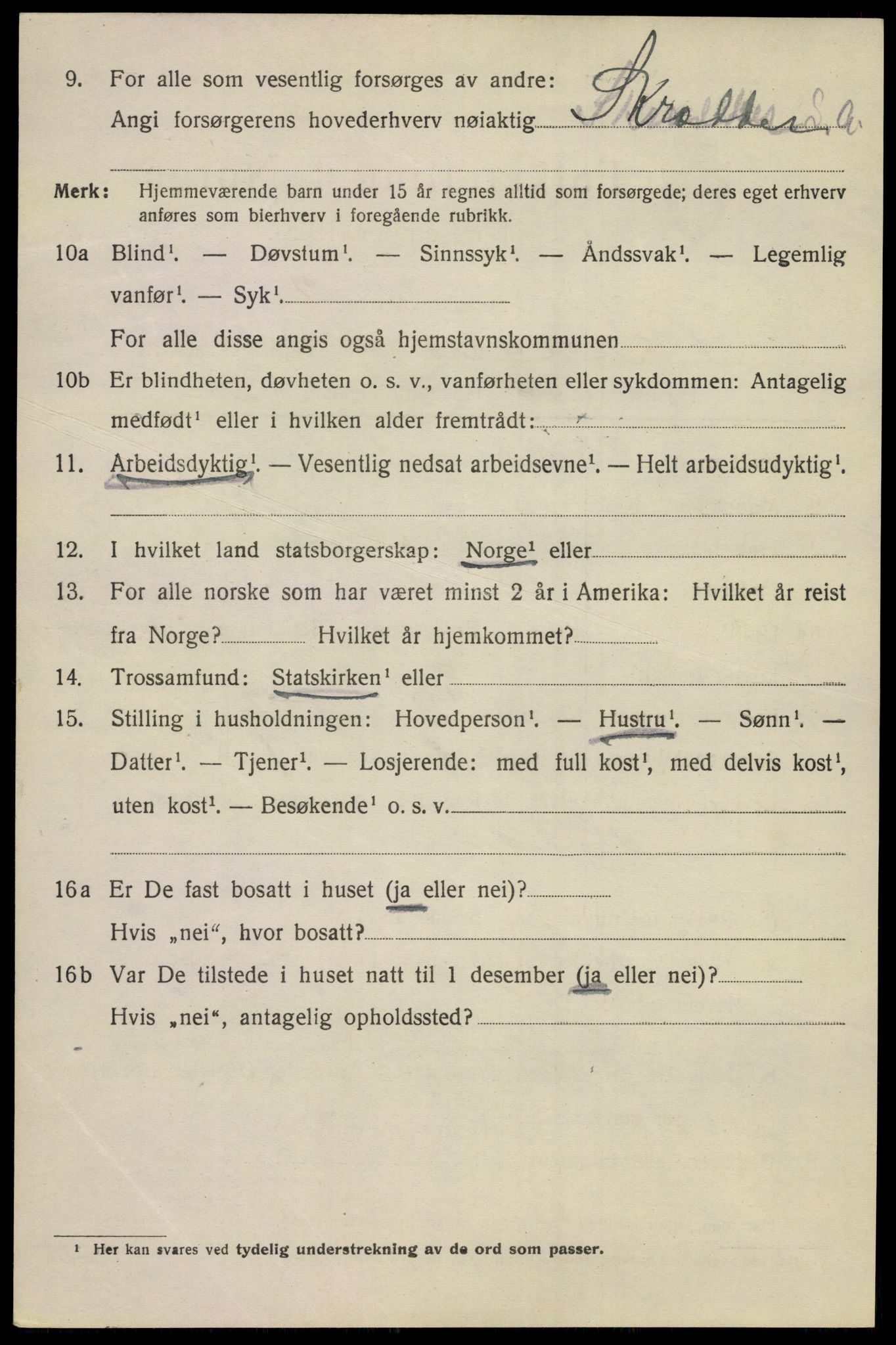 SAKO, Folketelling 1920 for 0801 Kragerø kjøpstad, 1920, s. 5786
