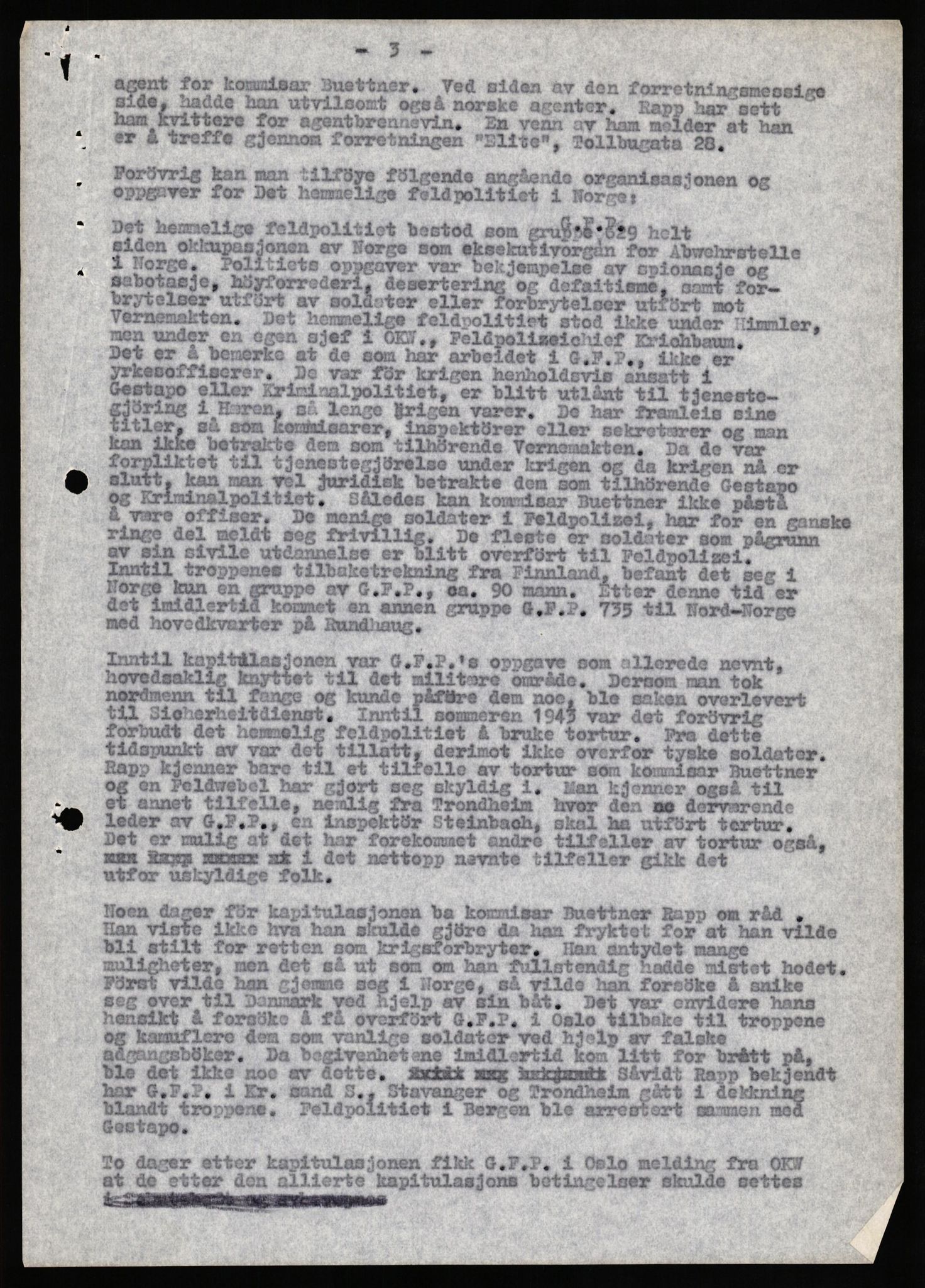 Forsvaret, Forsvarets overkommando II, AV/RA-RAFA-3915/D/Db/L0027: CI Questionaires. Tyske okkupasjonsstyrker i Norge. Tyskere., 1945-1946, s. 16