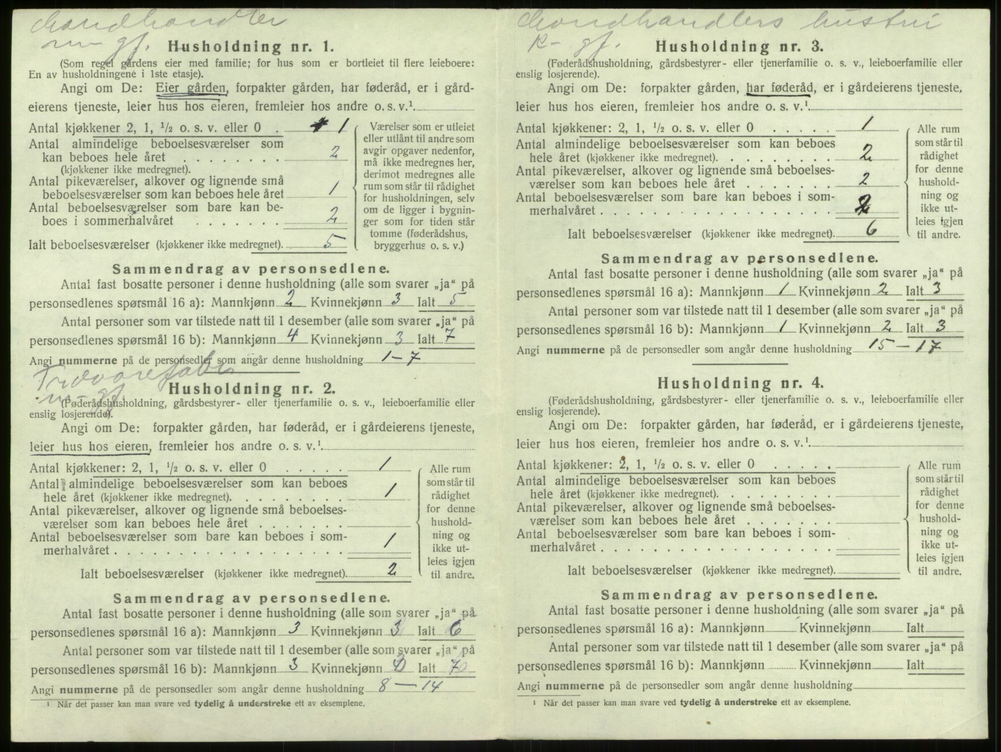 SAB, Folketelling 1920 for 1438 Bremanger herred, 1920, s. 855