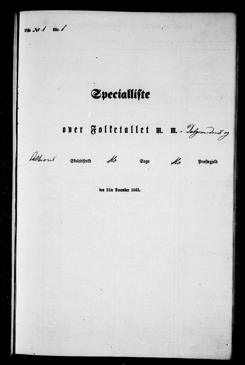 RA, Folketelling 1865 for 1833P Mo prestegjeld, 1865, s. 24