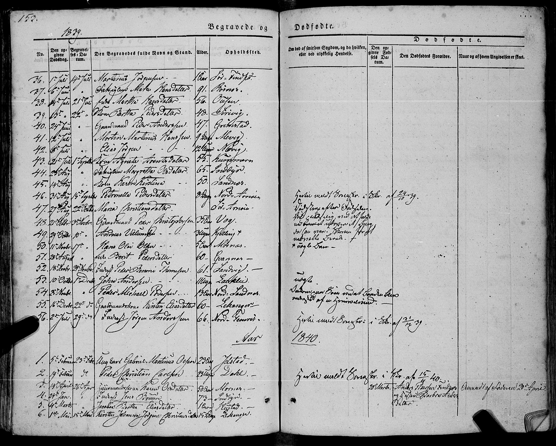 Ministerialprotokoller, klokkerbøker og fødselsregistre - Nordland, AV/SAT-A-1459/805/L0097: Ministerialbok nr. 805A04, 1837-1861, s. 153