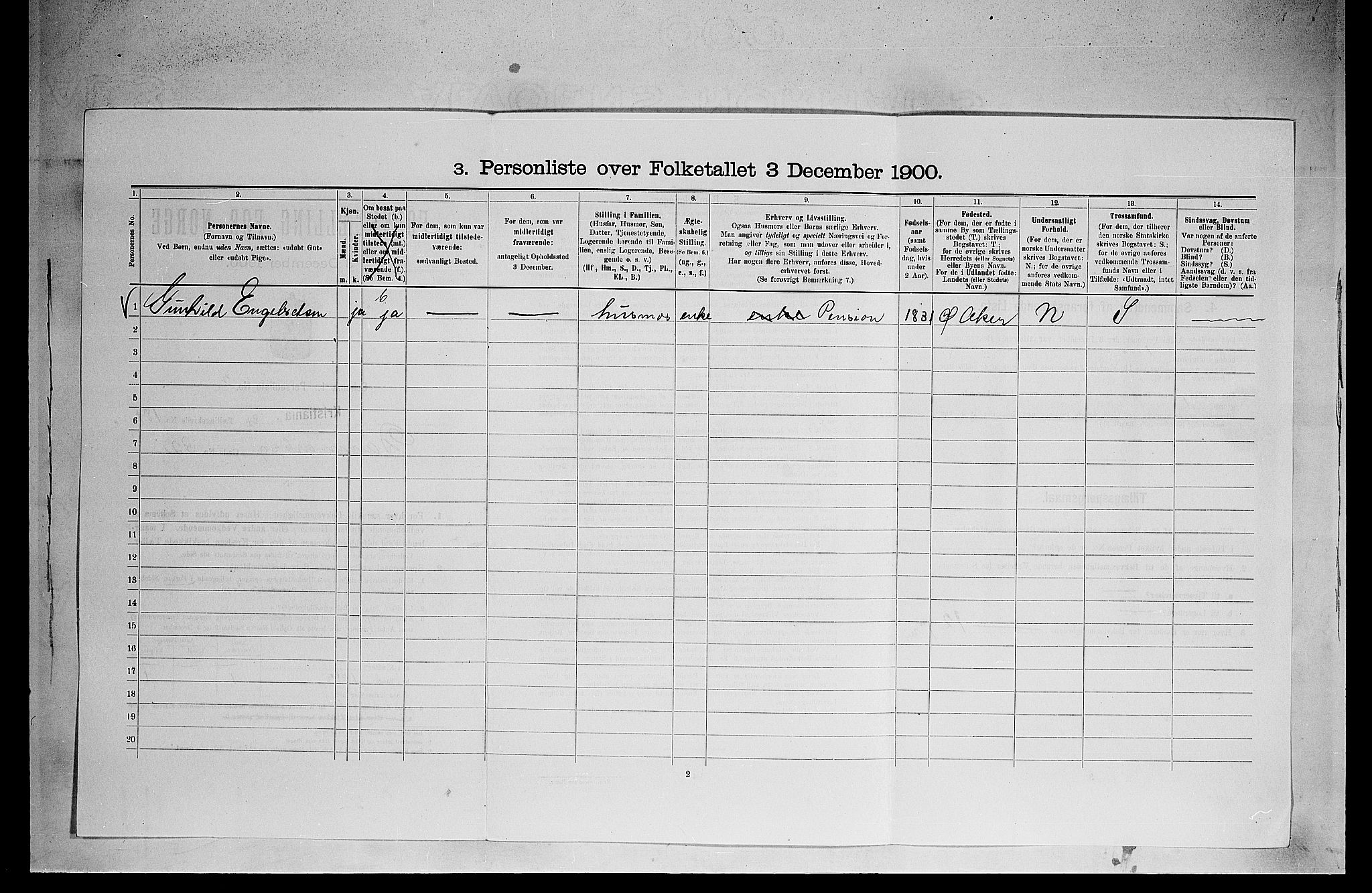 SAO, Folketelling 1900 for 0301 Kristiania kjøpstad, 1900, s. 15199