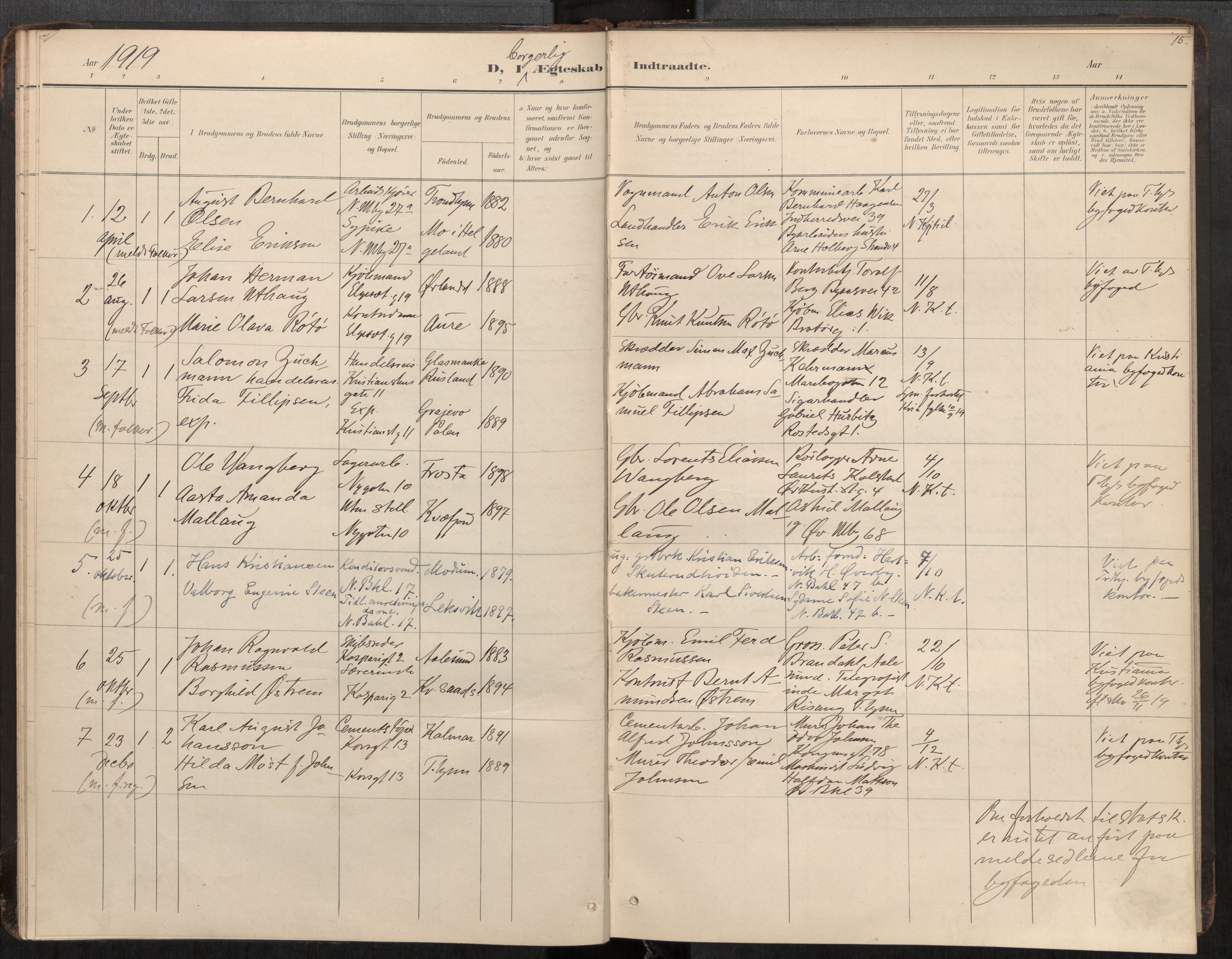 Bakklandet sokneprestkontor, AV/SAT-A-1127: Ministerialbok nr. 604A31, 1899-1920, s. 16