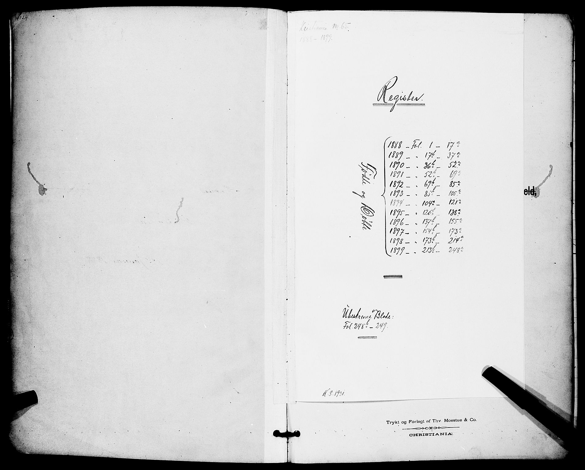 Petrus prestekontor Kirkebøker, SAO/A-10872/G/Ga/L0002: Klokkerbok nr. 2, 1888-1899