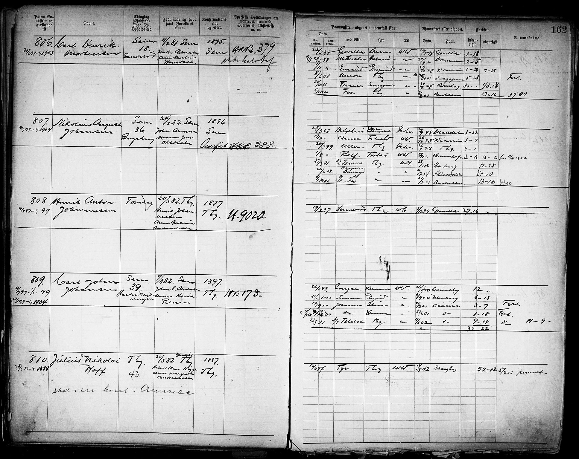 Tønsberg innrulleringskontor, SAKO/A-786/F/Fb/L0004: Annotasjonsrulle Patent nr. 1-2400, 1892-1904, s. 127