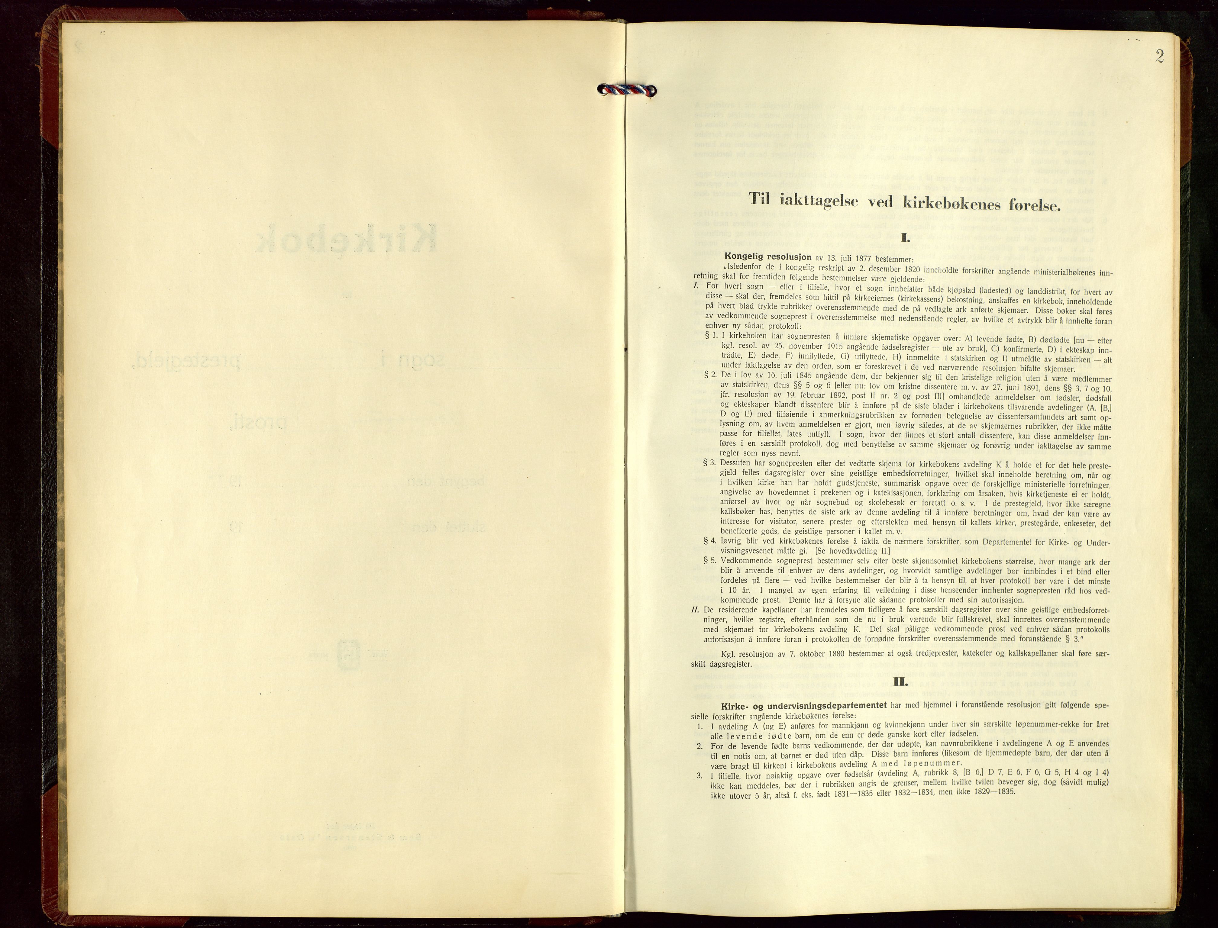 Tysvær sokneprestkontor, AV/SAST-A -101864/H/Ha/Hab/L0007: Klokkerbok nr. B 7, 1943-1970, s. 2