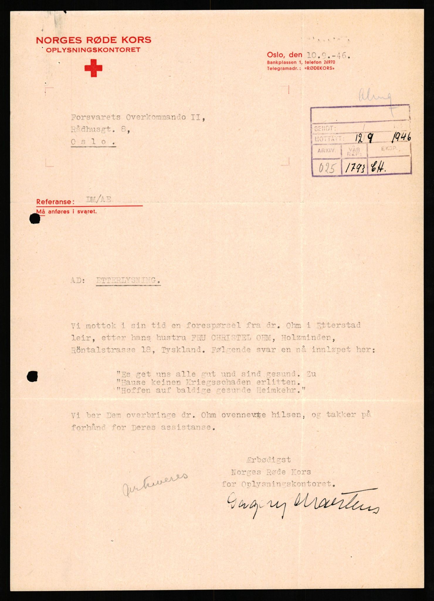 Forsvaret, Forsvarets overkommando II, AV/RA-RAFA-3915/D/Db/L0024: CI Questionaires. Tyske okkupasjonsstyrker i Norge. Tyskere., 1945-1946, s. 476