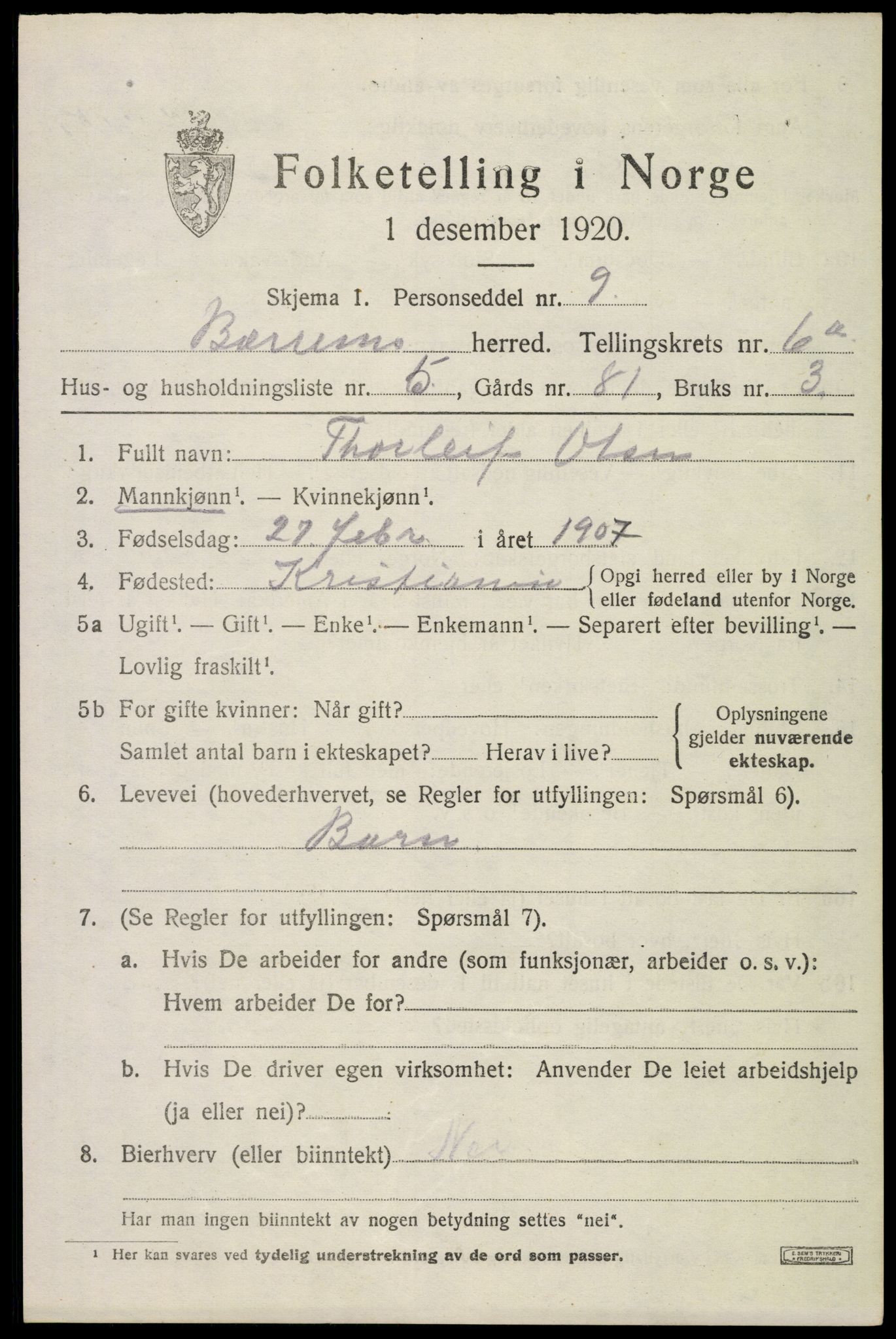 SAO, Folketelling 1920 for 0219 Bærum herred, 1920, s. 12280