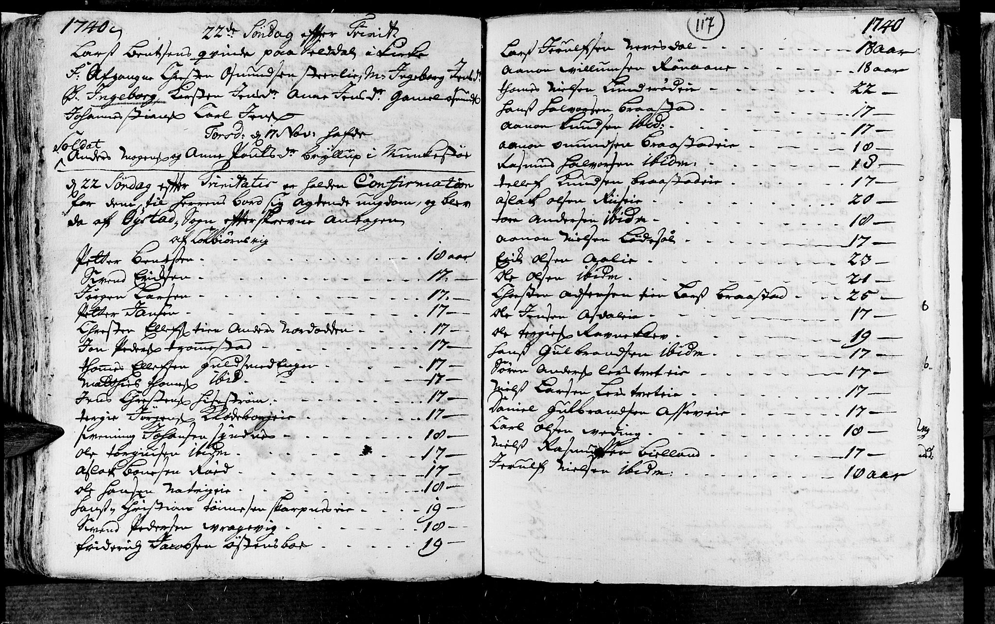 Øyestad sokneprestkontor, AV/SAK-1111-0049/F/Fa/L0004: Ministerialbok nr. A 4, 1730-1750, s. 117