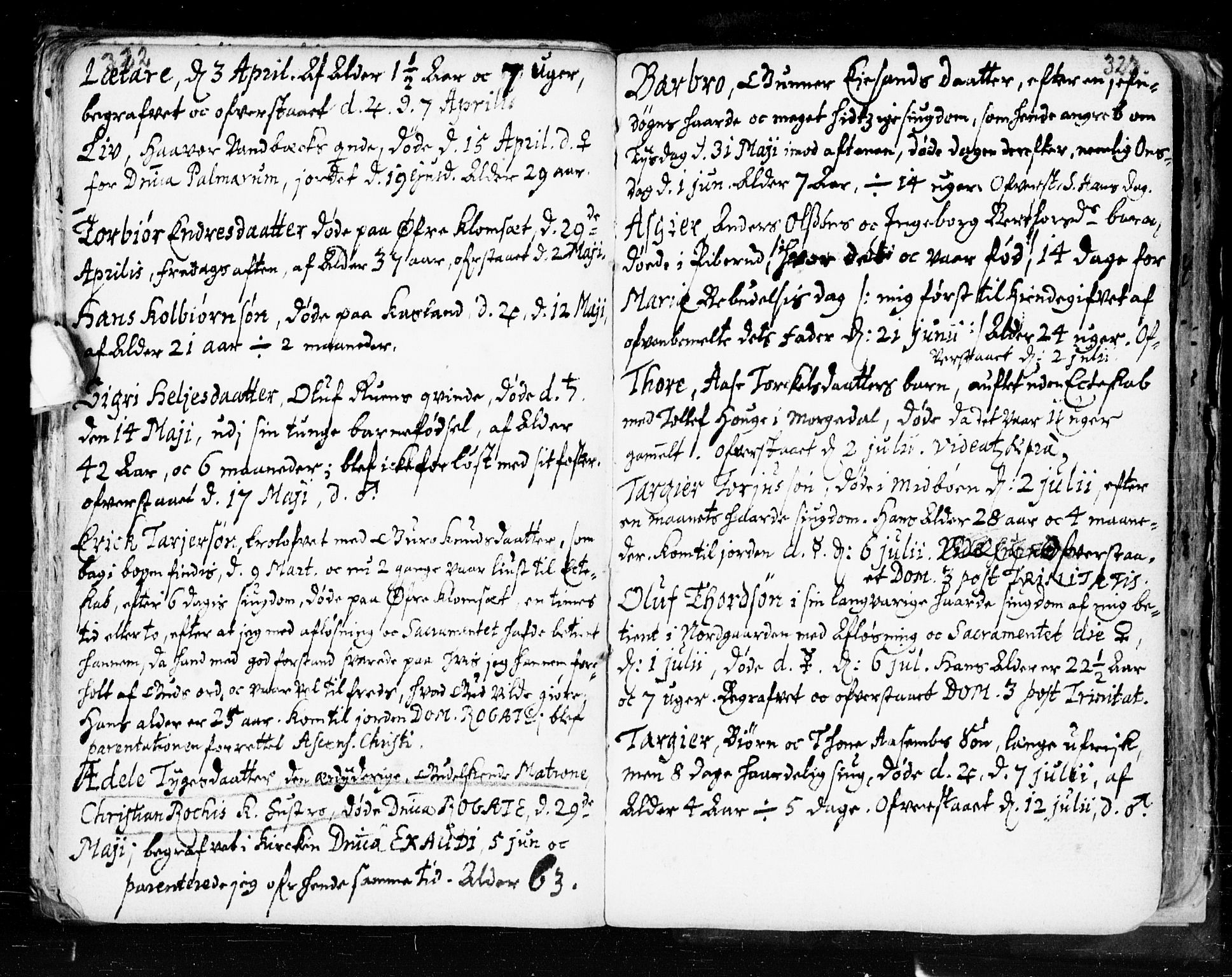 Seljord kirkebøker, SAKO/A-20/F/Fa/L0002: Ministerialbok nr. I 2, 1689-1713, s. 322-323