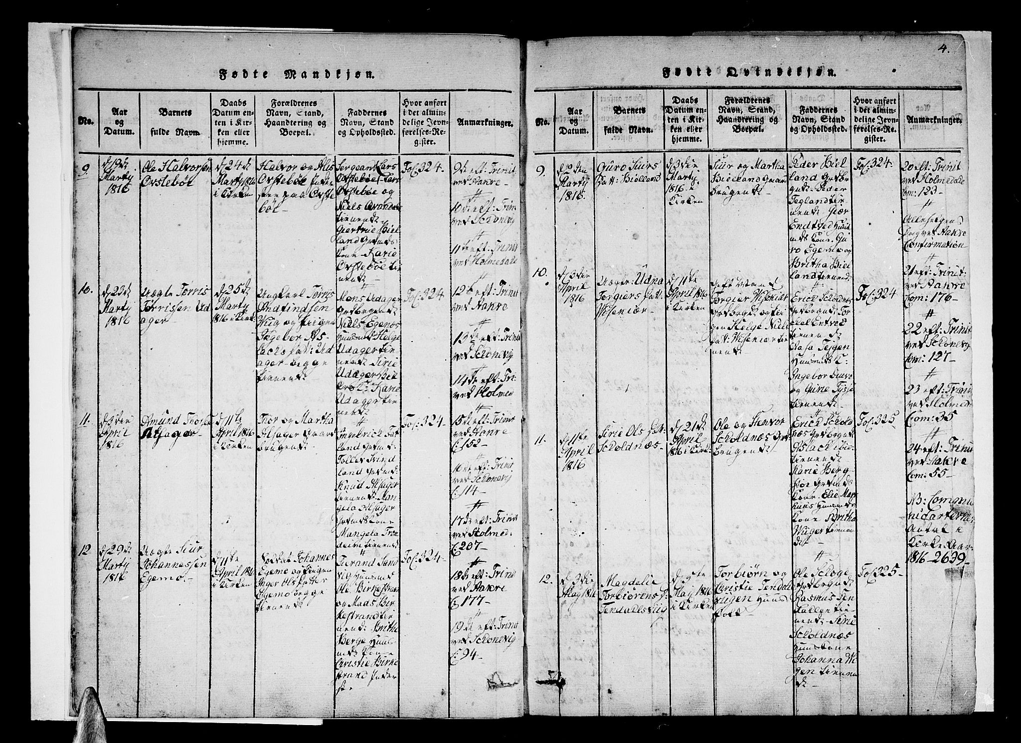Skånevik sokneprestembete, AV/SAB-A-77801/H/Haa: Ministerialbok nr. A 3, 1815-1828, s. 4