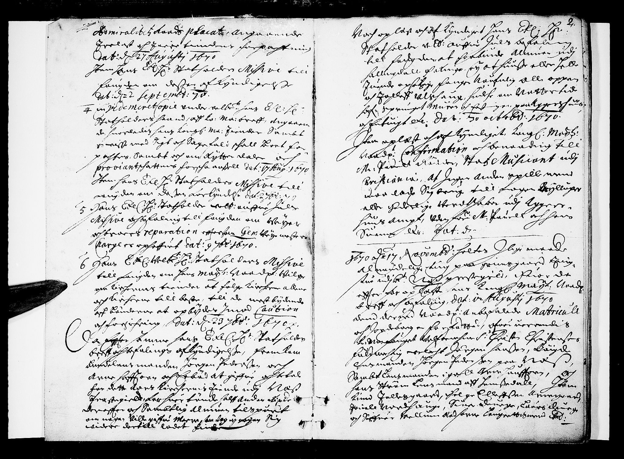 Ringerike og Hallingdal sorenskriveri, SAKO/A-81/F/Fa/Faa/L0009: Tingbok, 1670-1671, s. 2