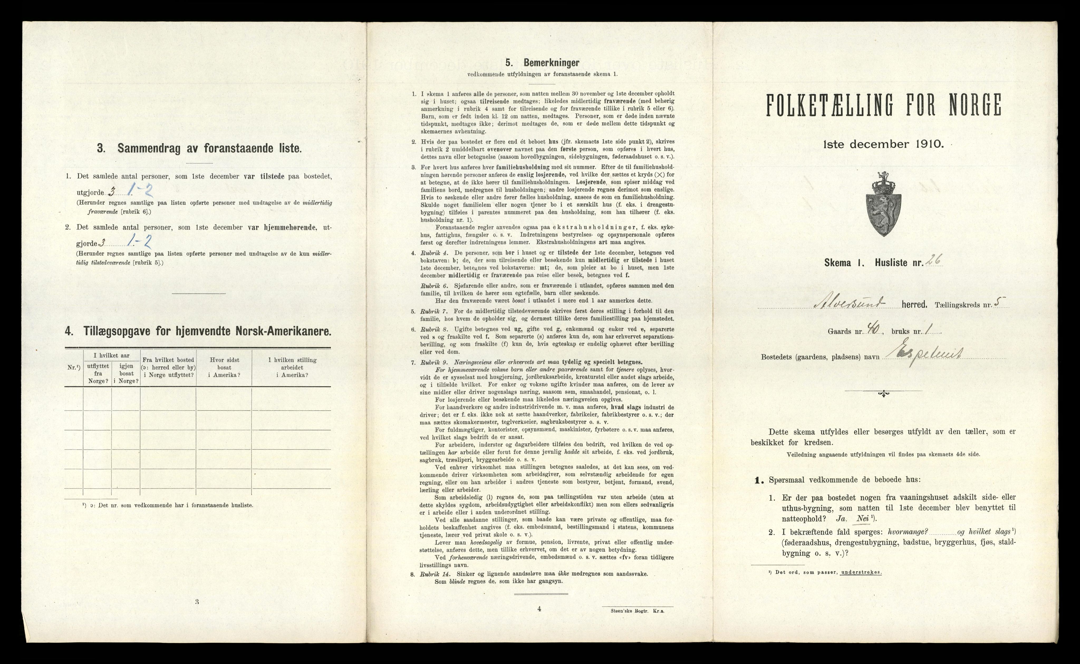 RA, Folketelling 1910 for 1257 Alversund herred, 1910, s. 488
