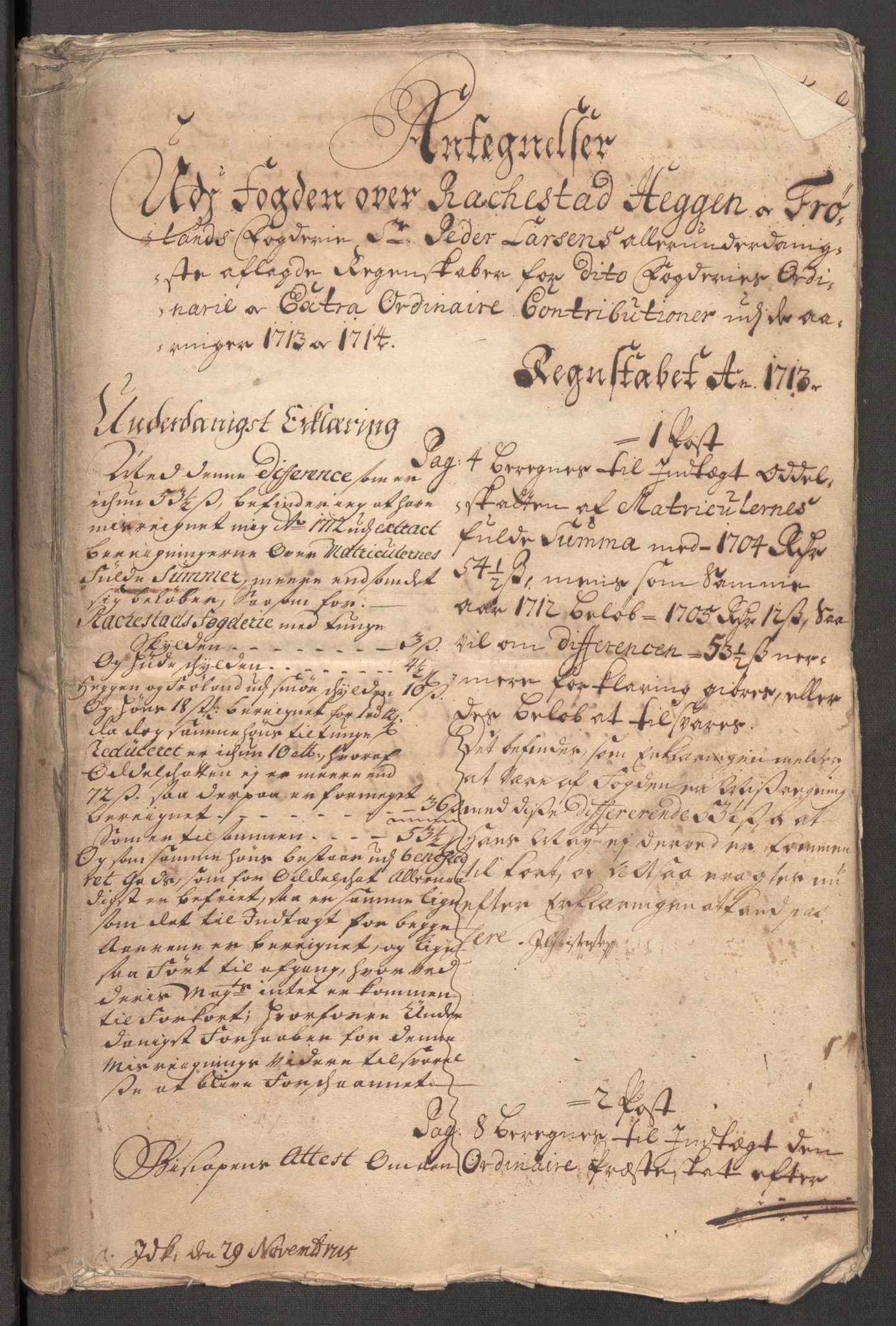 Rentekammeret inntil 1814, Reviderte regnskaper, Fogderegnskap, AV/RA-EA-4092/R07/L0309: Fogderegnskap Rakkestad, Heggen og Frøland, 1715, s. 3