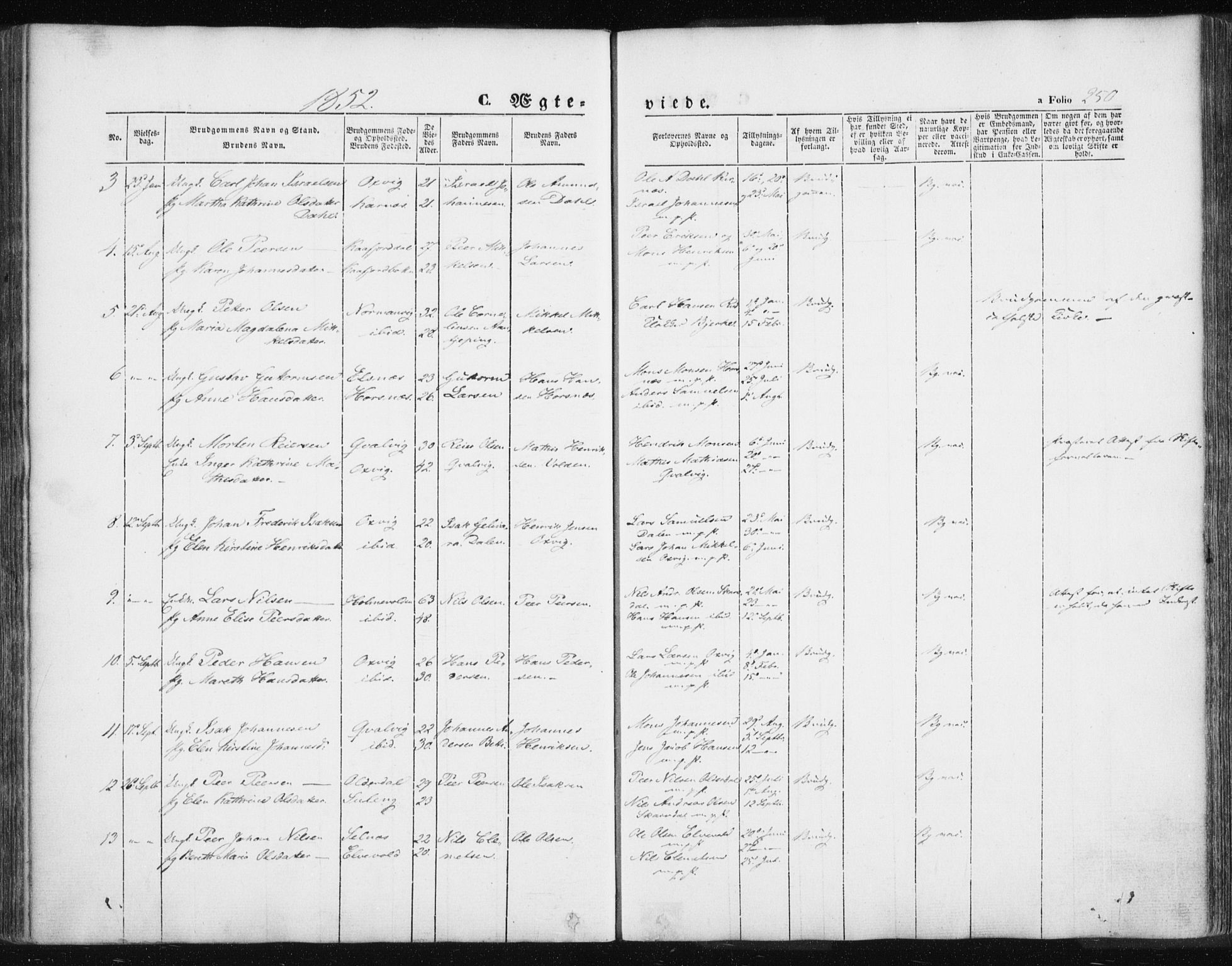 Lyngen sokneprestembete, SATØ/S-1289/H/He/Hea/L0004kirke: Ministerialbok nr. 4, 1839-1858, s. 250