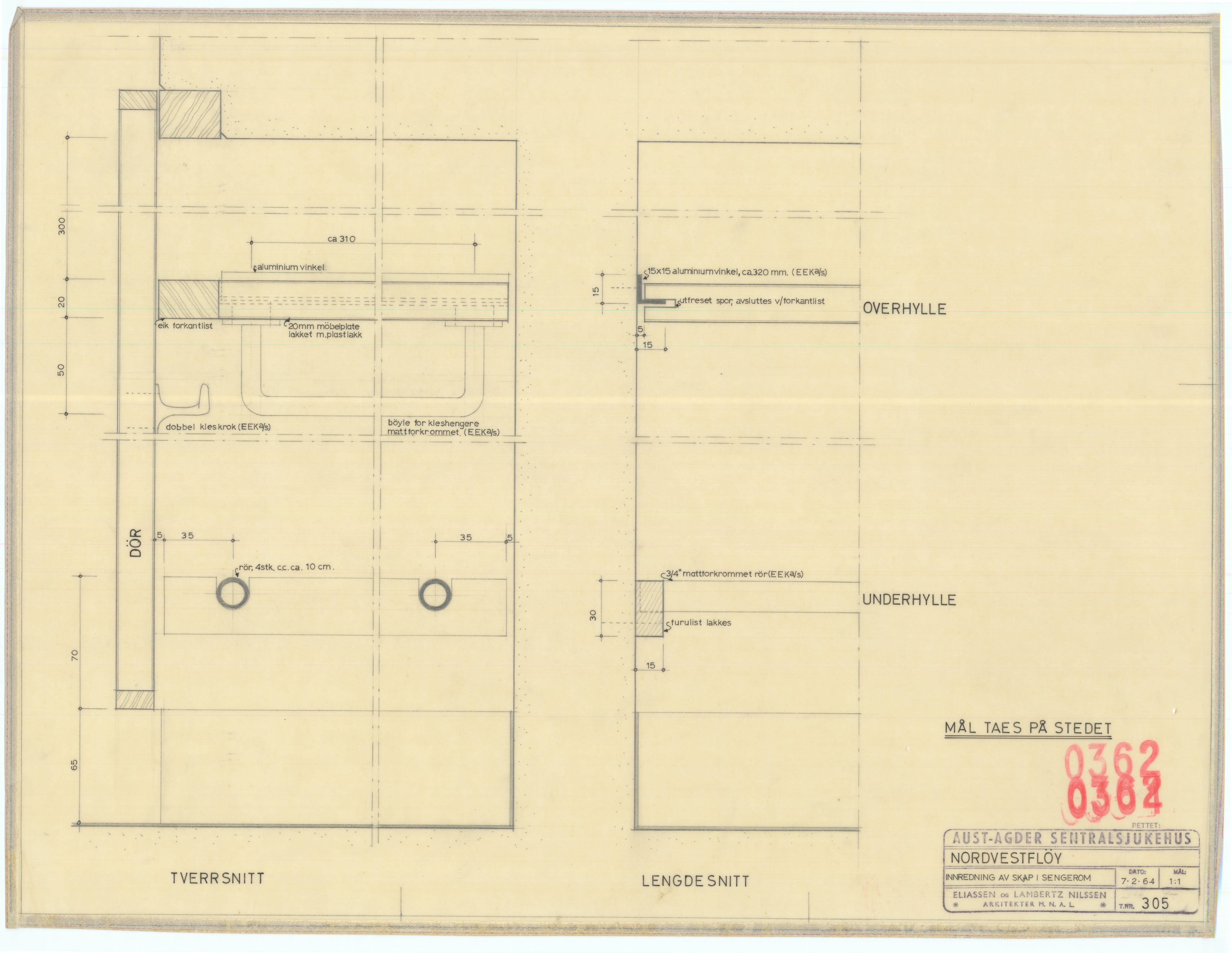 Eliassen og Lambertz-Nilssen Arkitekter, AAKS/PA-2983/T/T01/L0002: Tegningskogger 0362, 1960-1966, s. 24