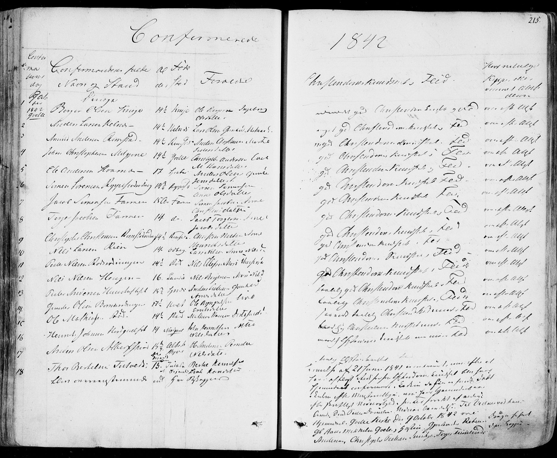 Hedrum kirkebøker, AV/SAKO-A-344/F/Fa/L0005: Ministerialbok nr. I 5, 1835-1848, s. 215