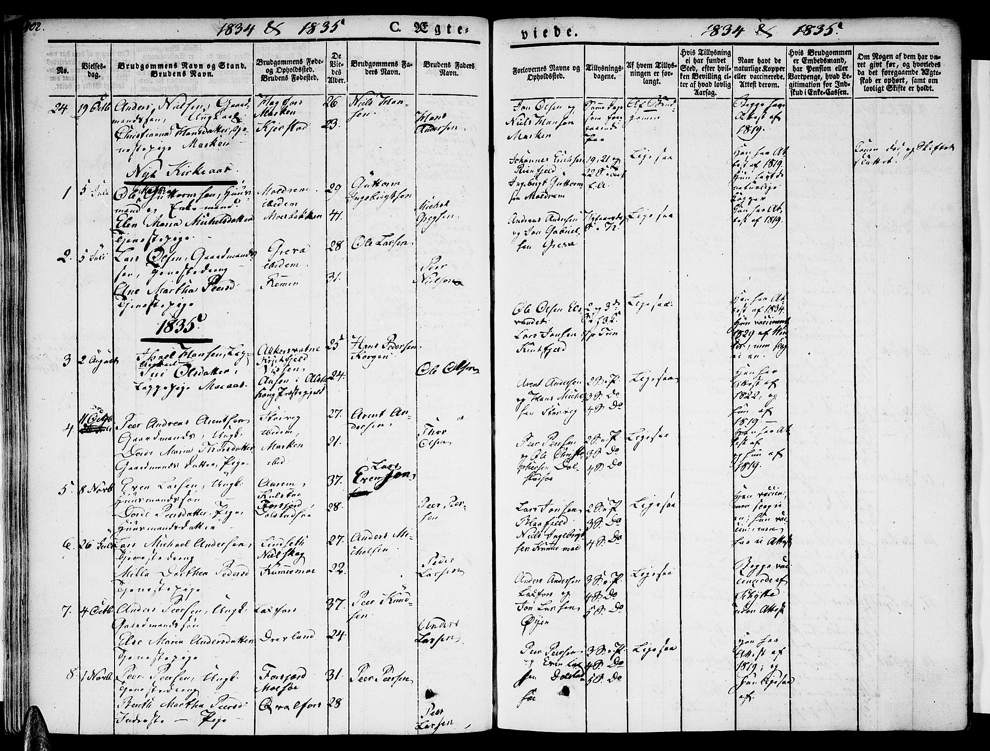 Ministerialprotokoller, klokkerbøker og fødselsregistre - Nordland, AV/SAT-A-1459/820/L0290: Ministerialbok nr. 820A11, 1826-1845, s. 402