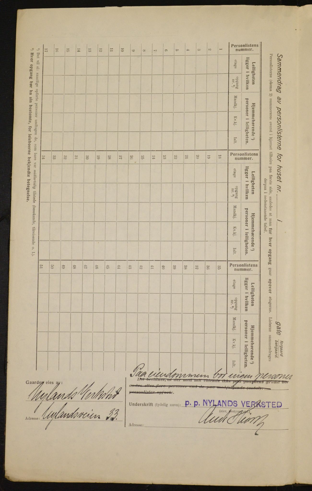 OBA, Kommunal folketelling 1.2.1916 for Kristiania, 1916, s. 75789