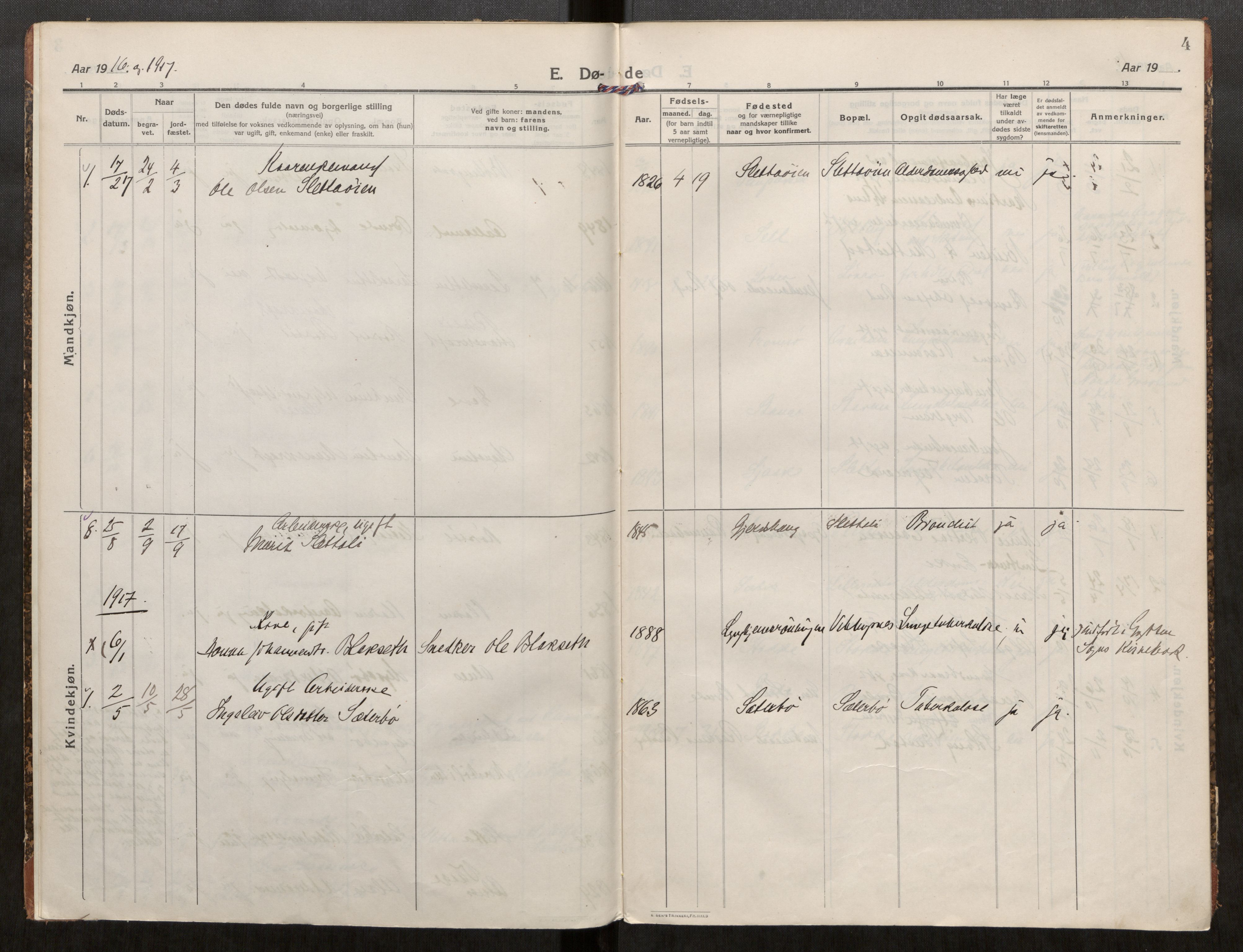 Ministerialprotokoller, klokkerbøker og fødselsregistre - Møre og Romsdal, SAT/A-1454/546/L0600: Ministerialbok nr. 546A05, 1915-1920, s. 4