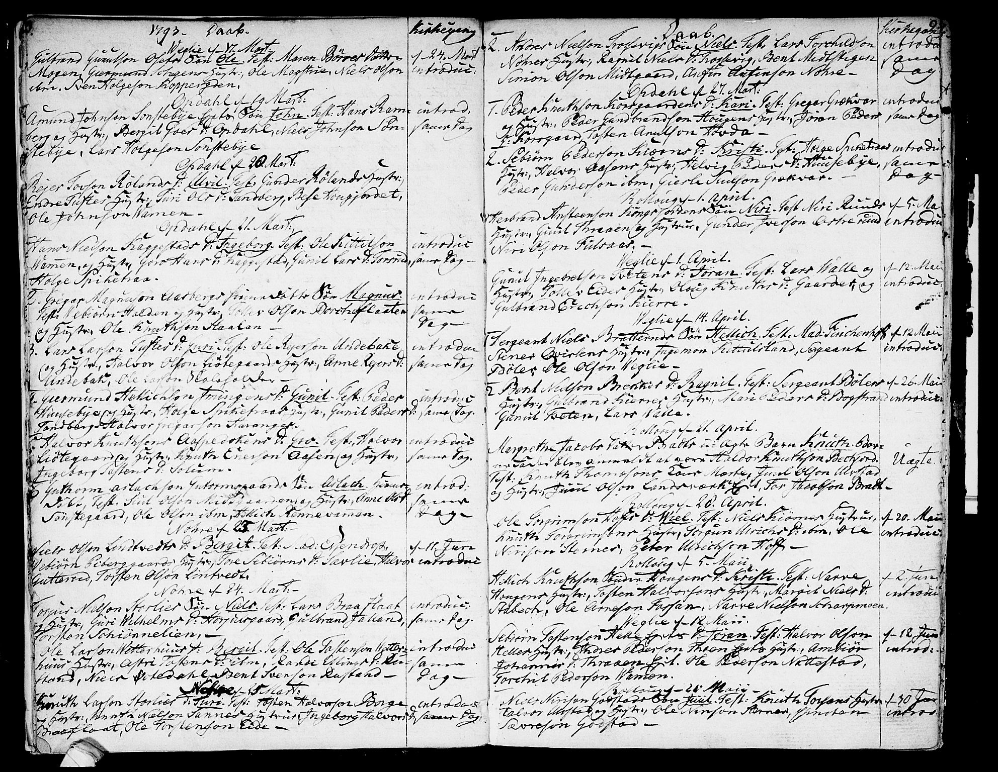 Rollag kirkebøker, AV/SAKO-A-240/F/Fa/L0005: Ministerialbok nr. I 5, 1792-1814, s. 8-9