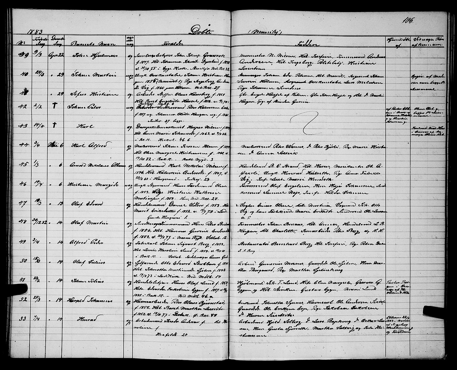 Ministerialprotokoller, klokkerbøker og fødselsregistre - Sør-Trøndelag, AV/SAT-A-1456/604/L0220: Klokkerbok nr. 604C03, 1870-1885, s. 106