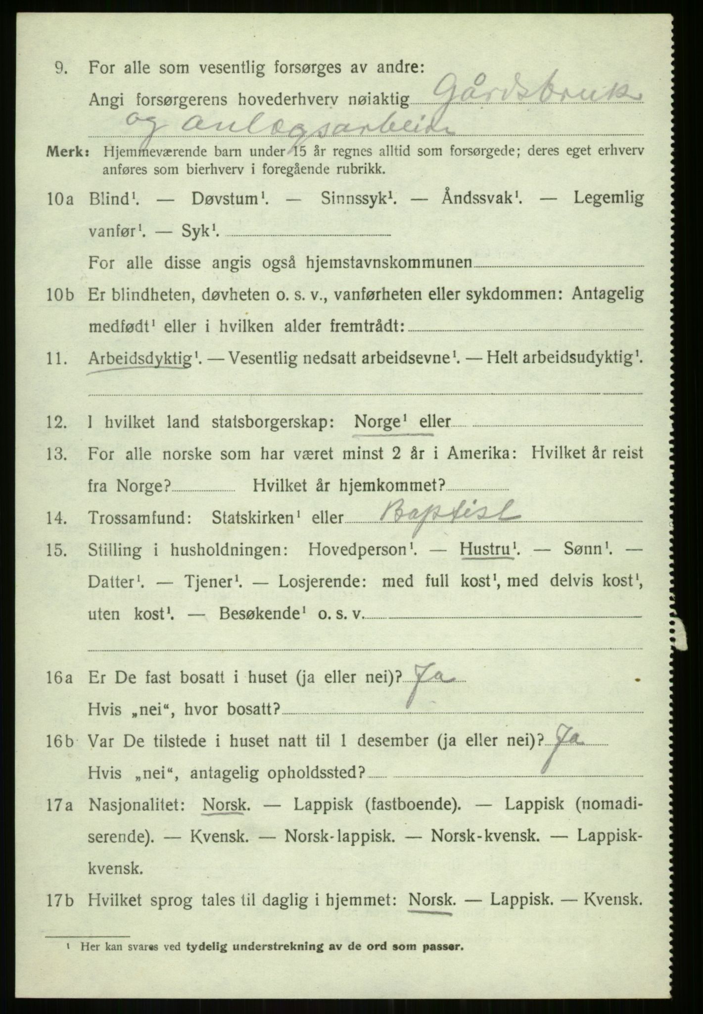 SATØ, Folketelling 1920 for 1933 Balsfjord herred, 1920, s. 3235