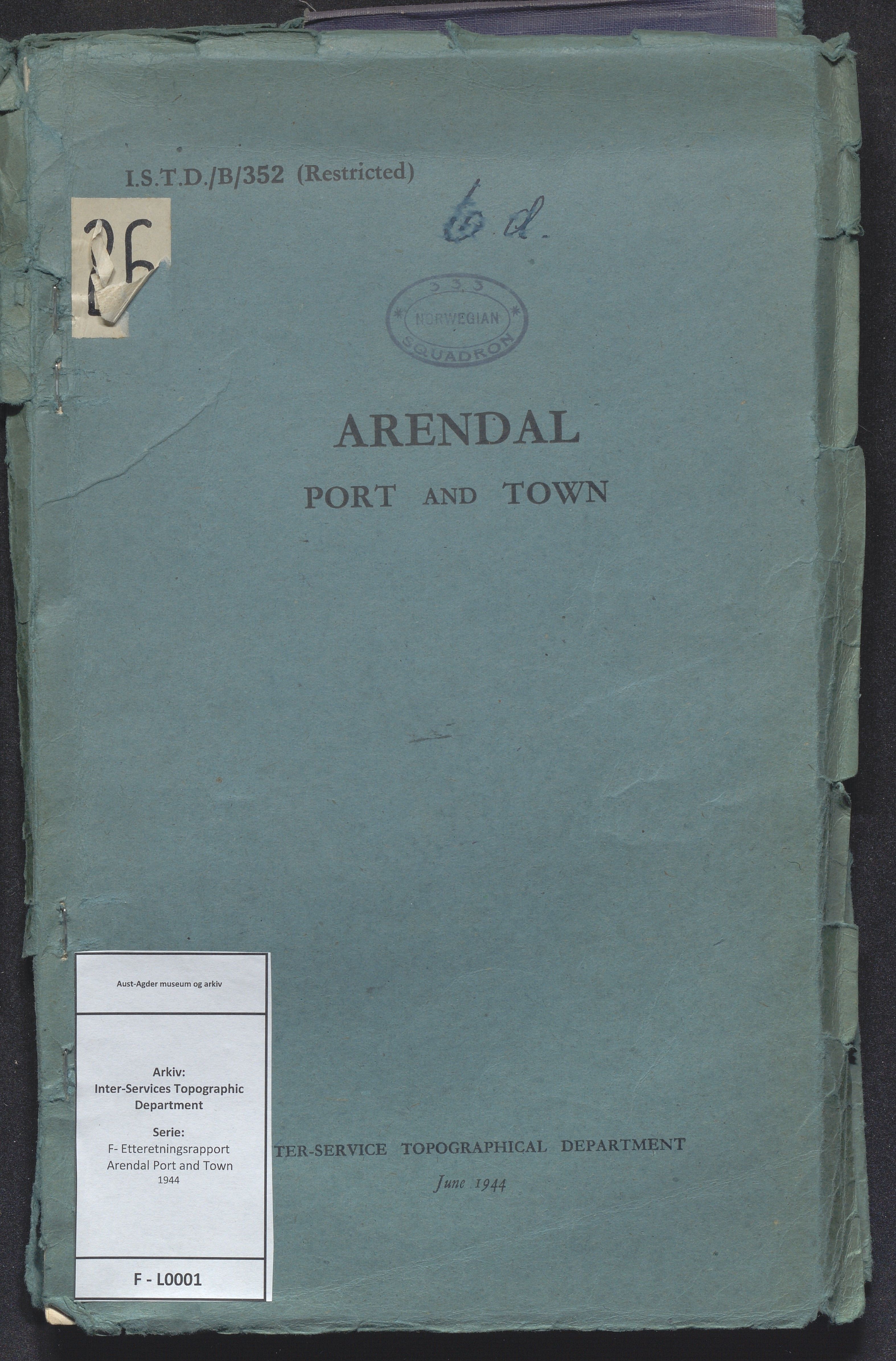 Inter-Services Topographic Department, AAKS/PA-3083/F/L0001: Arendal Port and Town, 1944