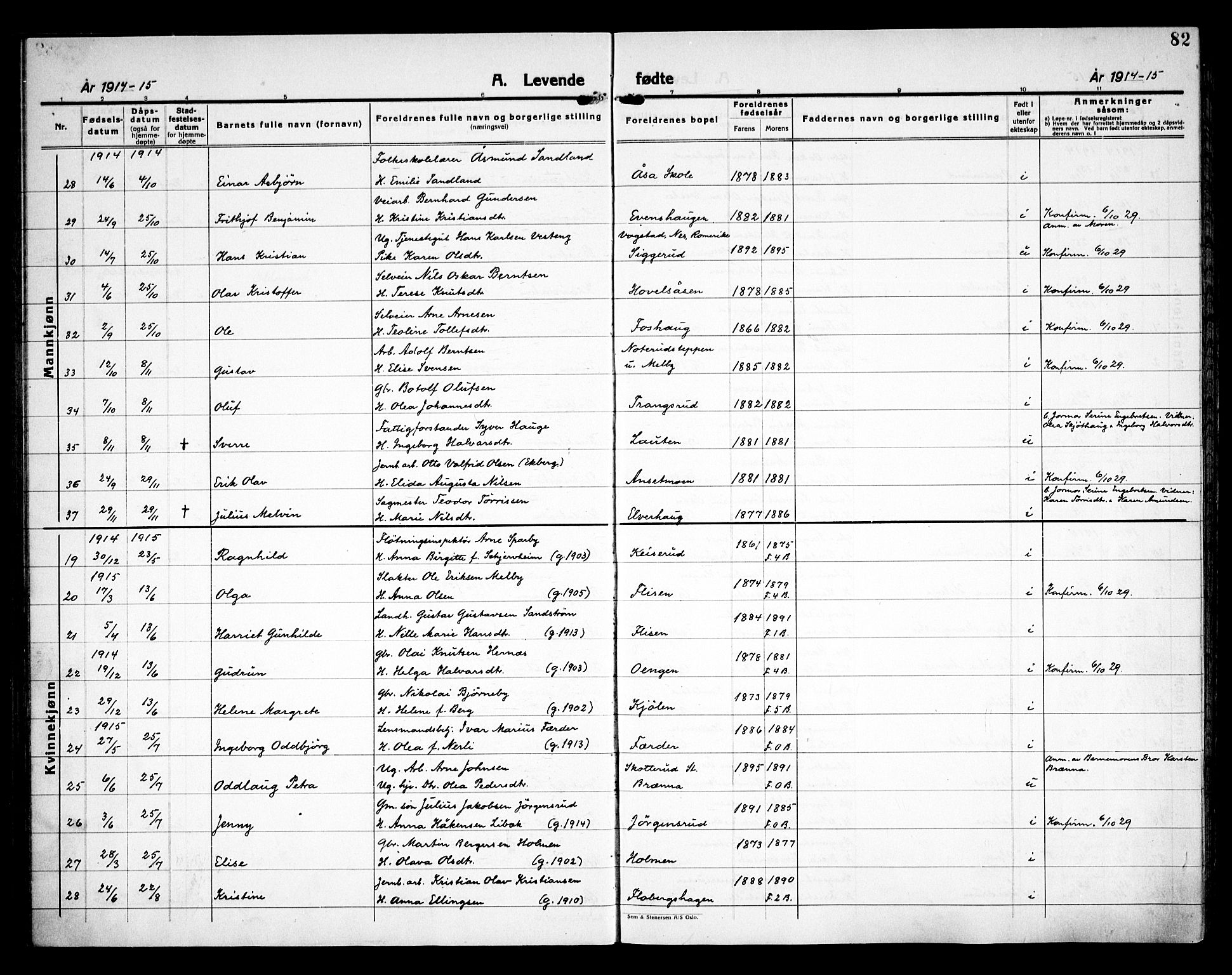 Åsnes prestekontor, AV/SAH-PREST-042/H/Ha/Haa/L0000C: Ministerialbok nr. 0A, 1890-1929, s. 82