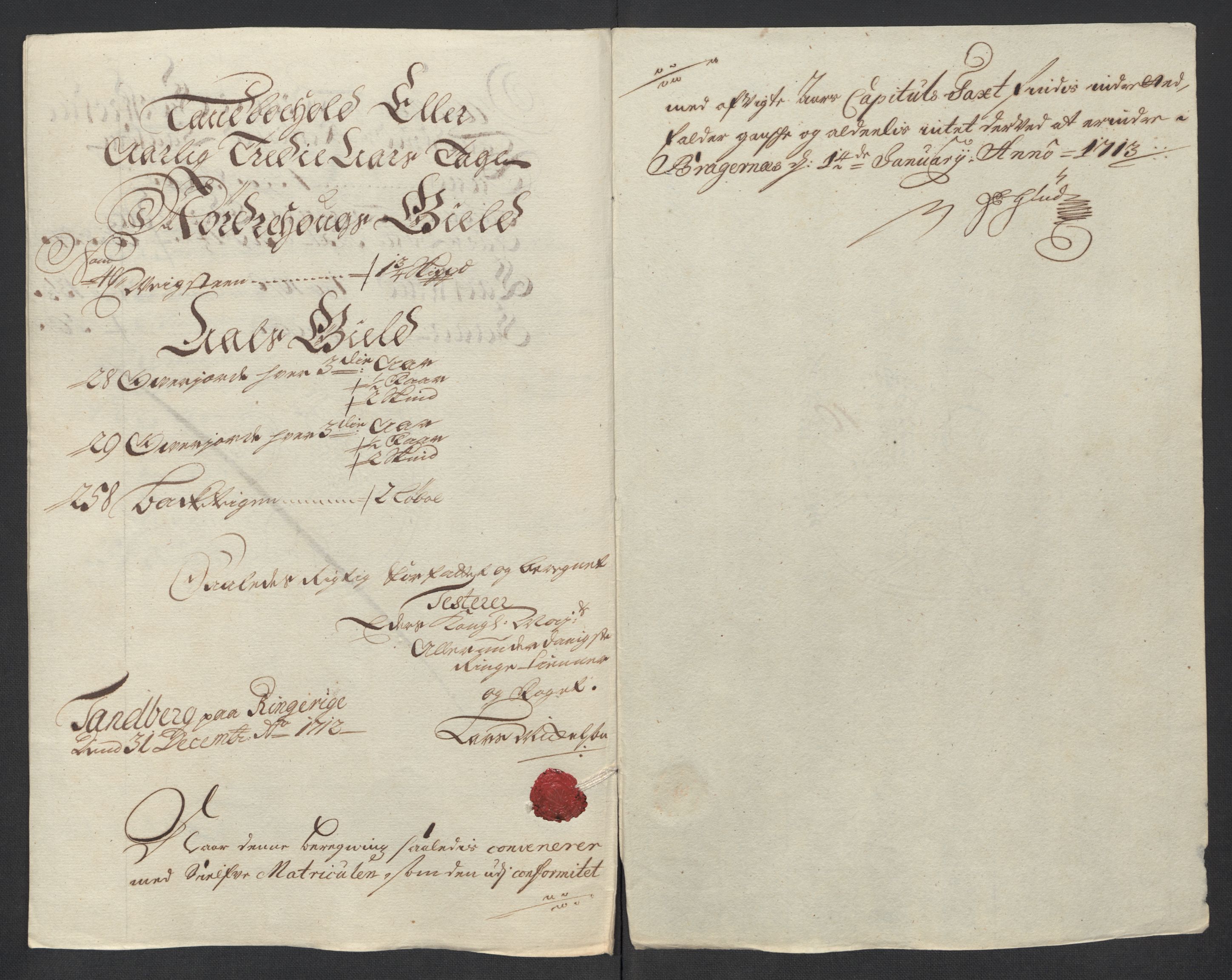 Rentekammeret inntil 1814, Reviderte regnskaper, Fogderegnskap, RA/EA-4092/R23/L1470: Fogderegnskap Ringerike og Hallingdal, 1712, s. 97