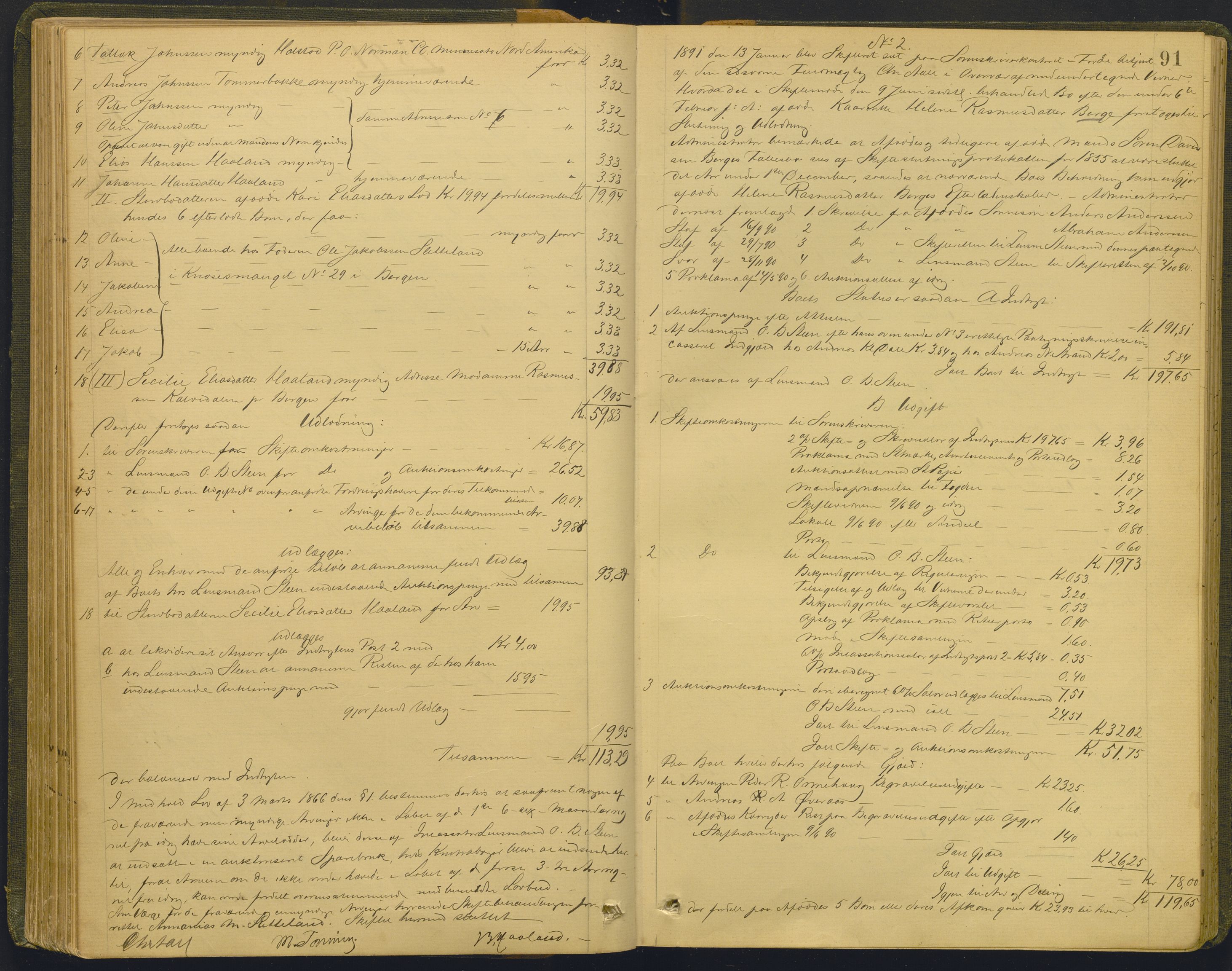 Sunnfjord tingrett, AV/SAB-A-3201/1/H/Hd/L0007: Skifteutlodningsprotokoll, 1889-1894, s. 90b-91a