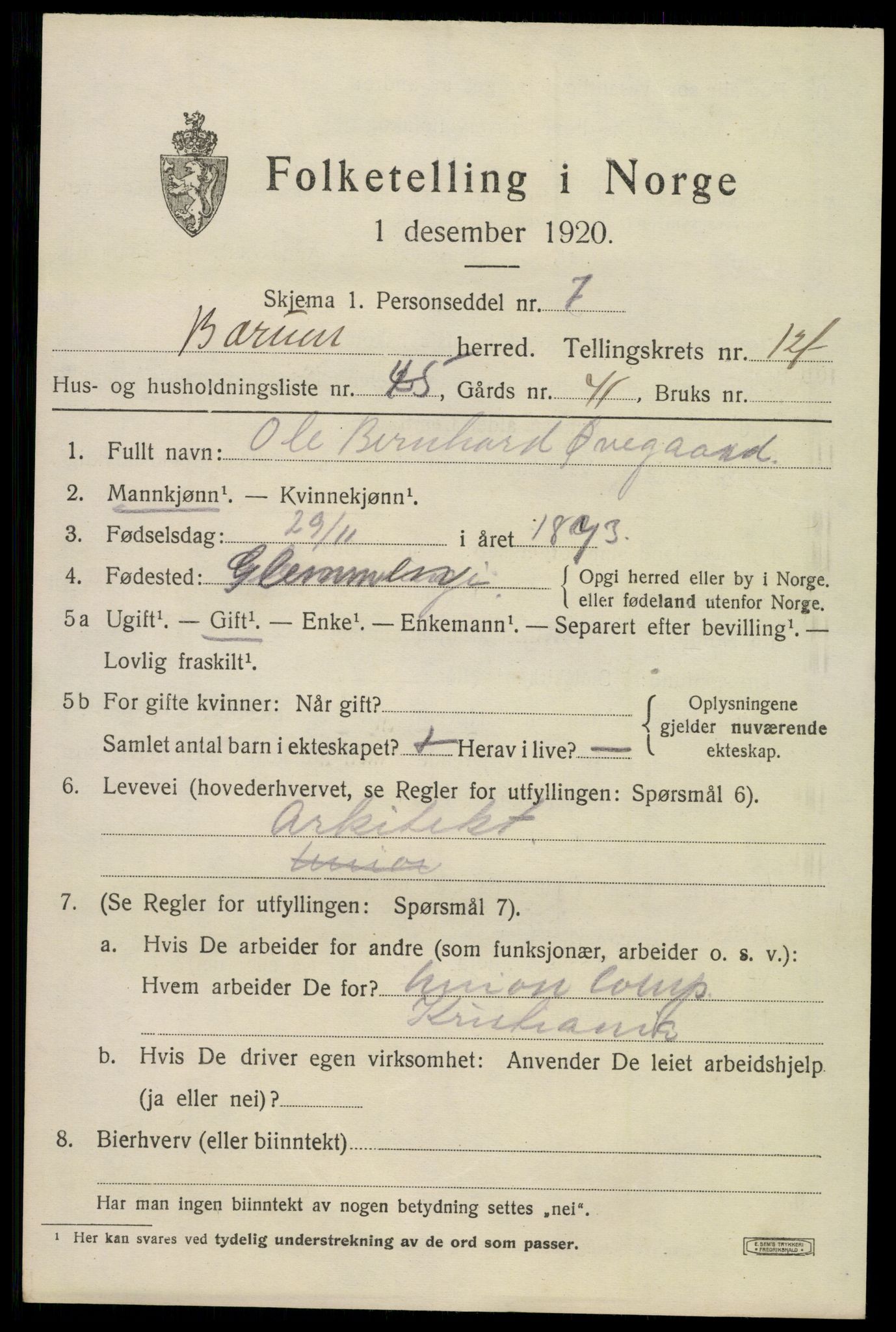 SAO, Folketelling 1920 for 0219 Bærum herred, 1920, s. 33478