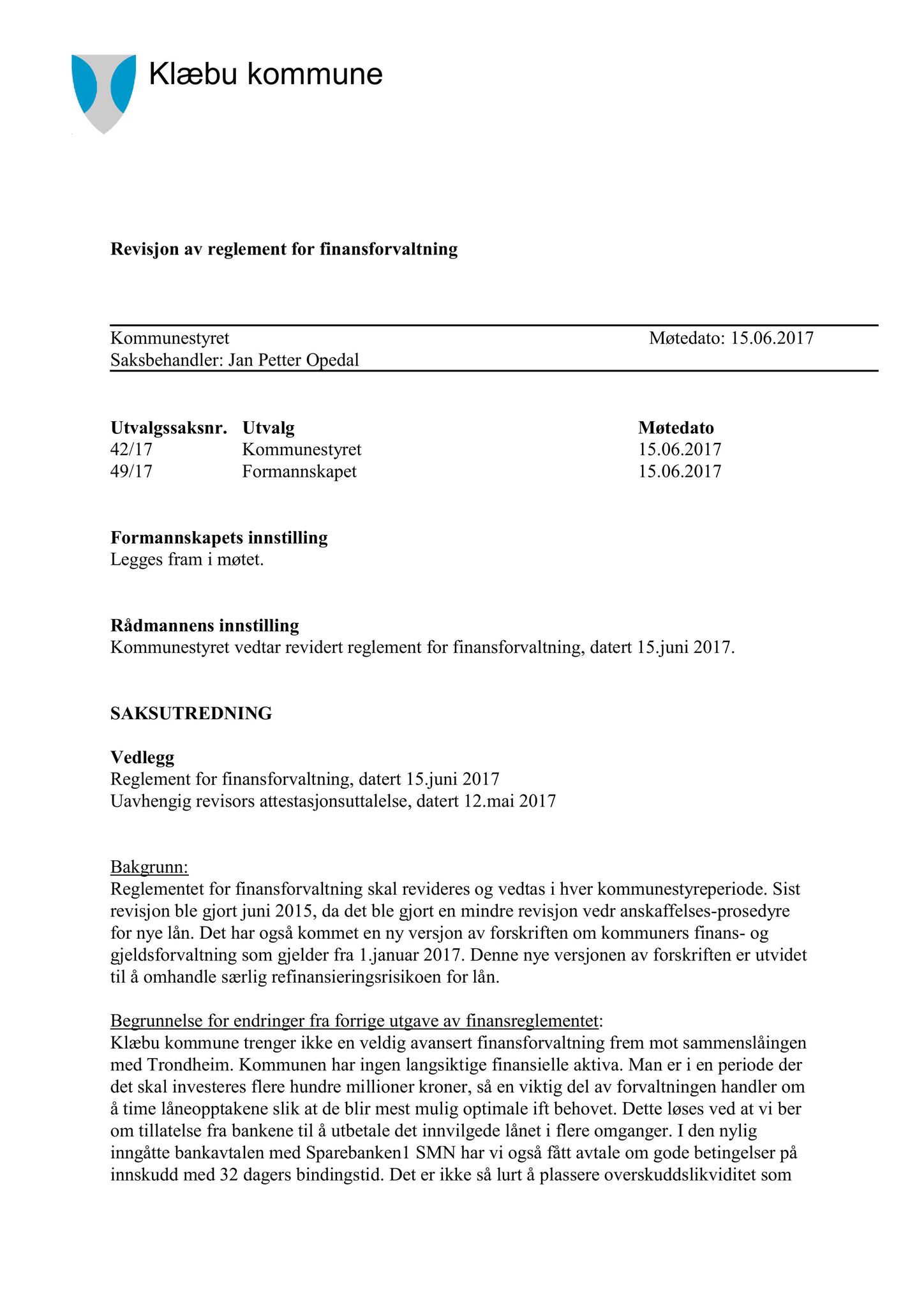 Klæbu Kommune, TRKO/KK/01-KS/L010: Kommunestyret - Møtedokumenter, 2017, s. 1267