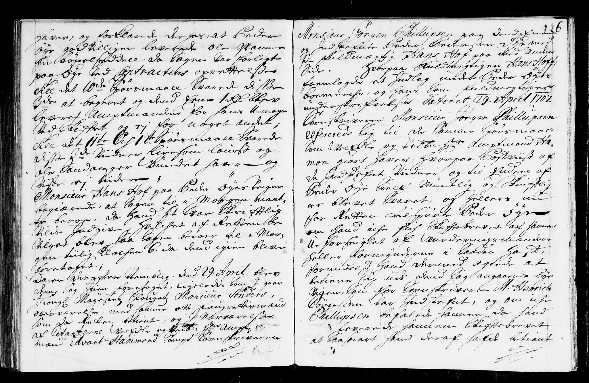 Jæren og Dalane sorenskriveri, AV/SAST-A-100306/3/30/30BA/L0062: TINGBOK, 1706, s. 125b-126a