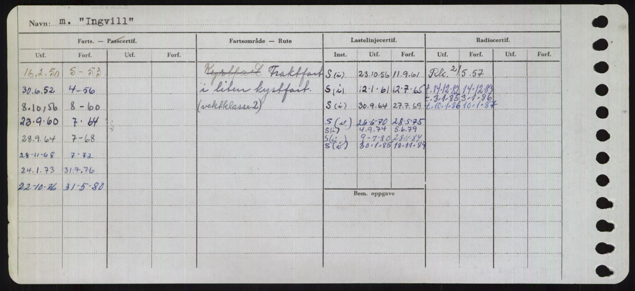 Sjøfartsdirektoratet med forløpere, Skipsmålingen, RA/S-1627/H/Ha/L0003/0001: Fartøy, Hilm-Mar / Fartøy, Hilm-Kol, s. 350