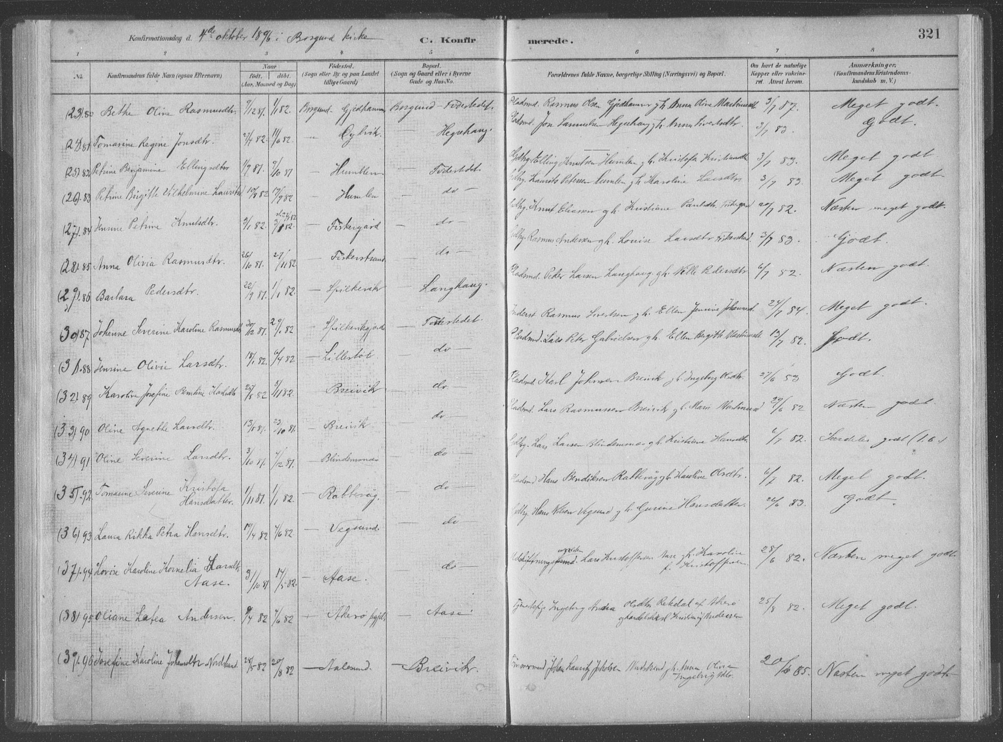 Ministerialprotokoller, klokkerbøker og fødselsregistre - Møre og Romsdal, AV/SAT-A-1454/528/L0402: Ministerialbok nr. 528A12II, 1880-1903, s. 321