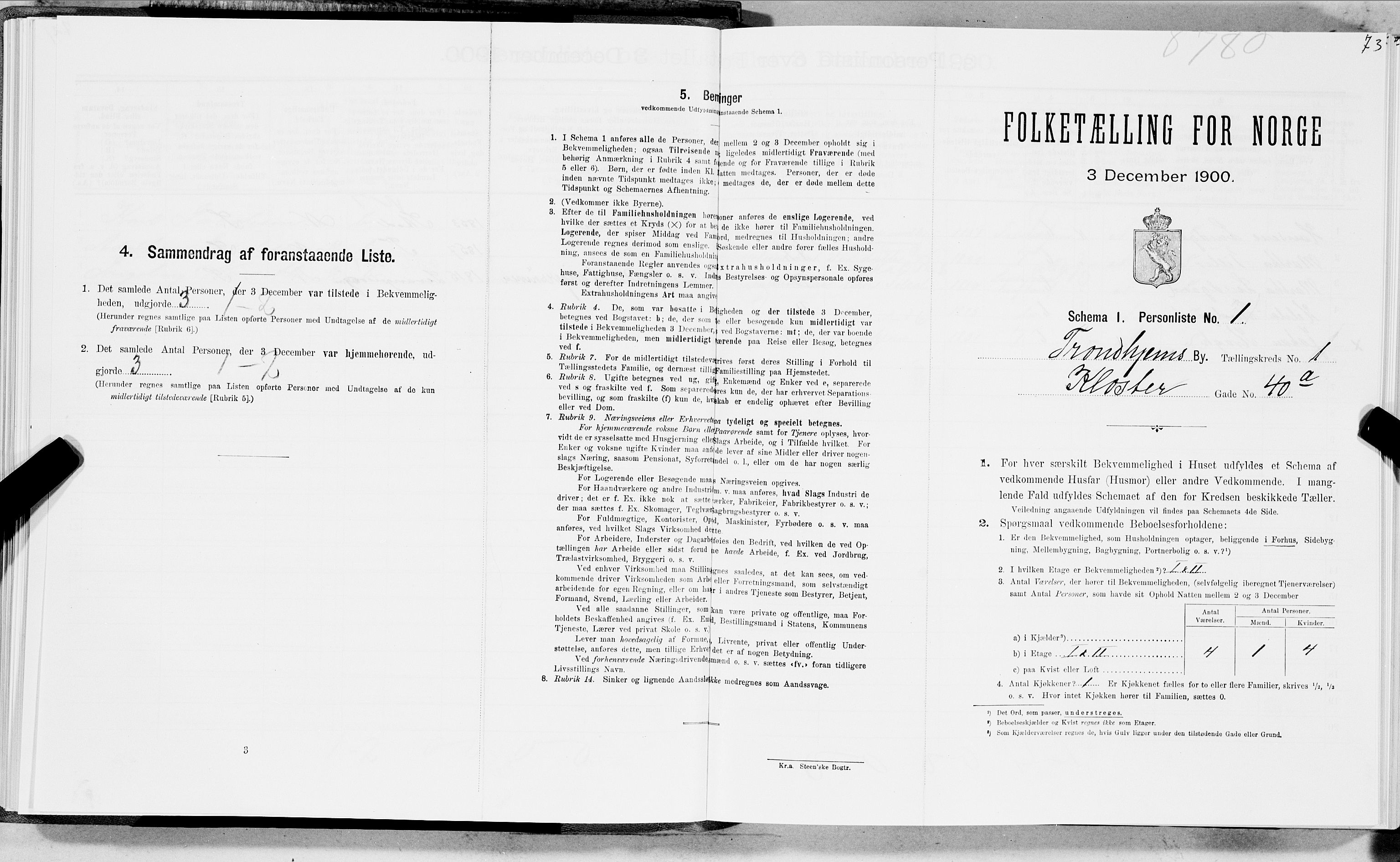 SAT, Folketelling 1900 for 1601 Trondheim kjøpstad, 1900, s. 245