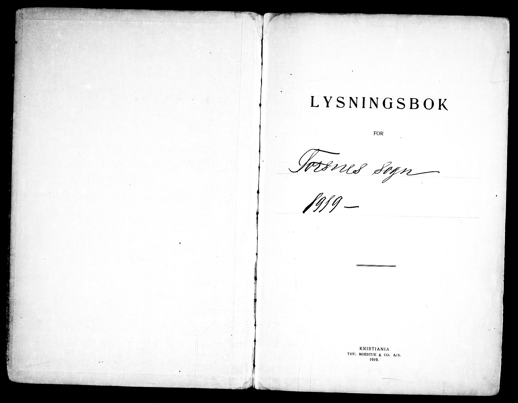 Borge prestekontor Kirkebøker, SAO/A-10903/H/Hb/L0001: Lysningsprotokoll nr. II 1, 1919-1966