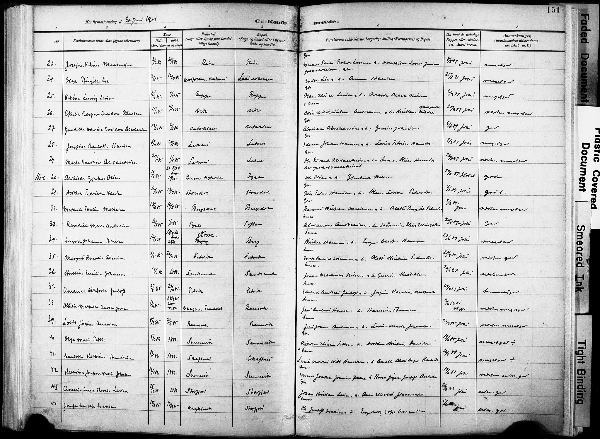 Ministerialprotokoller, klokkerbøker og fødselsregistre - Nordland, AV/SAT-A-1459/881/L1151: Ministerialbok nr. 881A04, 1899-1907, s. 151