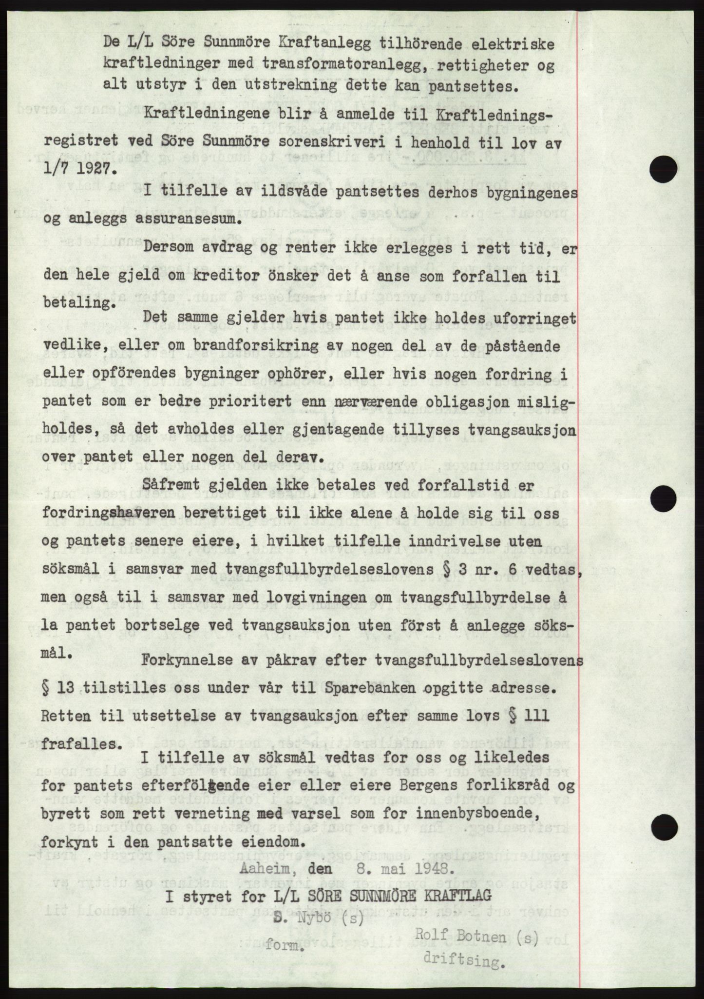 Søre Sunnmøre sorenskriveri, AV/SAT-A-4122/1/2/2C/L0116: Pantebok nr. 4B, 1948-1949, Dagboknr: 826/1948