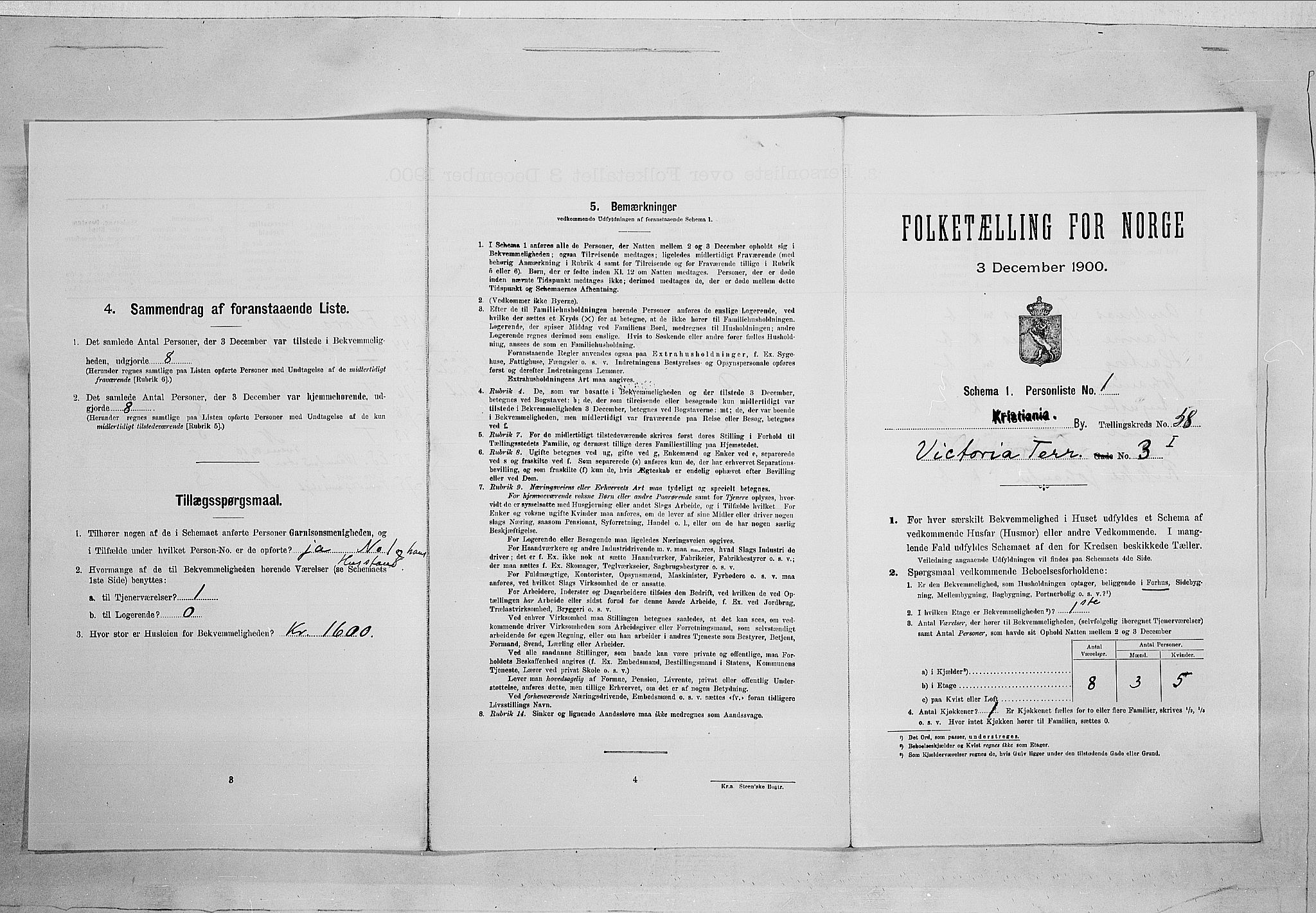 SAO, Folketelling 1900 for 0301 Kristiania kjøpstad, 1900, s. 112749