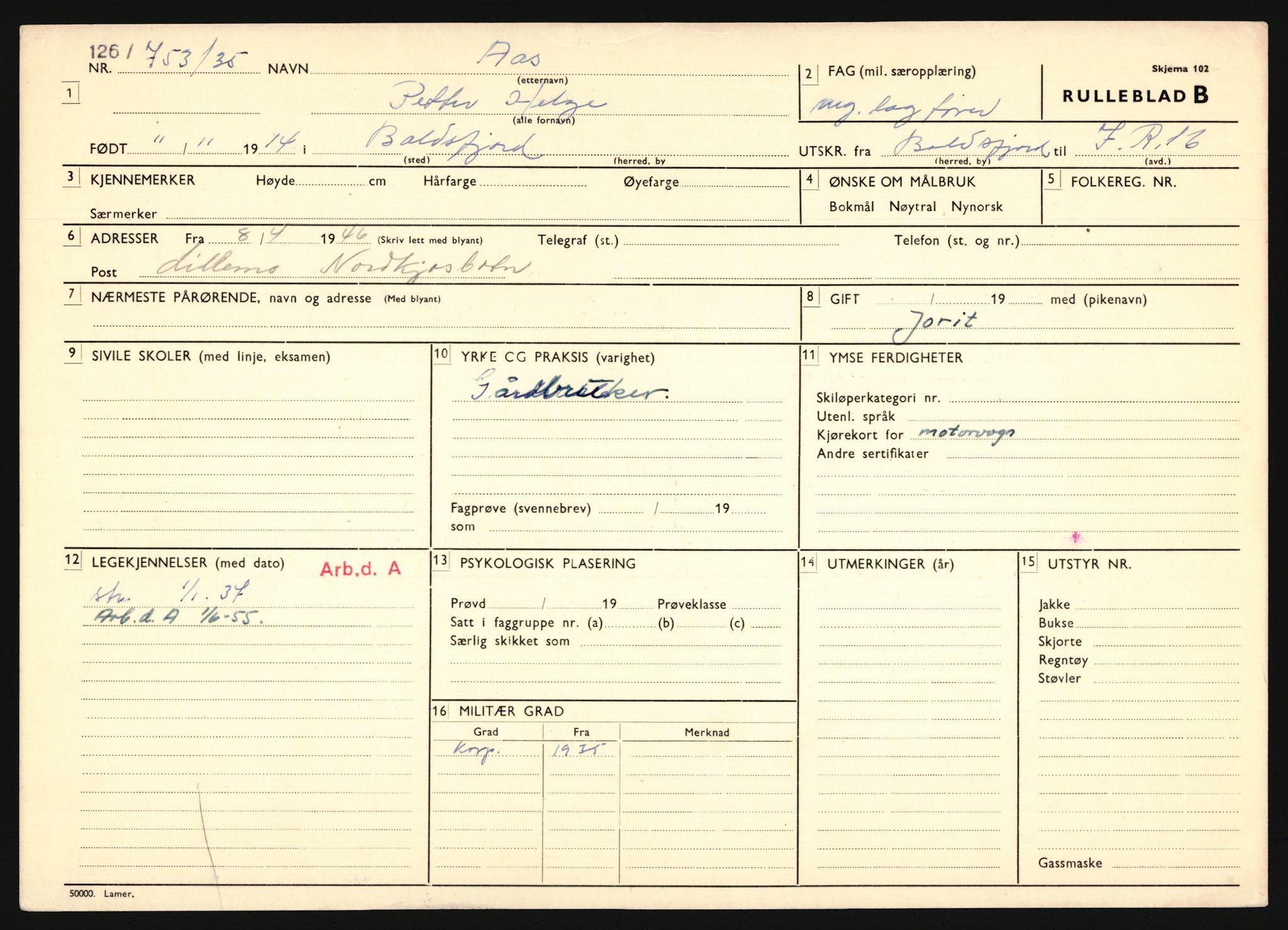 Forsvaret, Troms infanteriregiment nr. 16, AV/RA-RAFA-3146/P/Pa/L0019: Rulleblad for regimentets menige mannskaper, årsklasse 1935, 1935, s. 1305