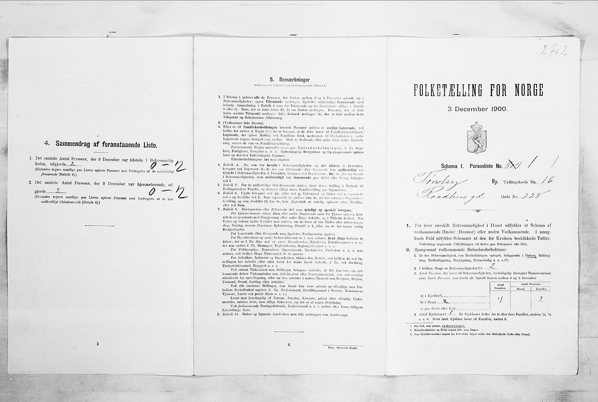RA, Folketelling 1900 for 0705 Tønsberg kjøpstad, 1900, s. 2409